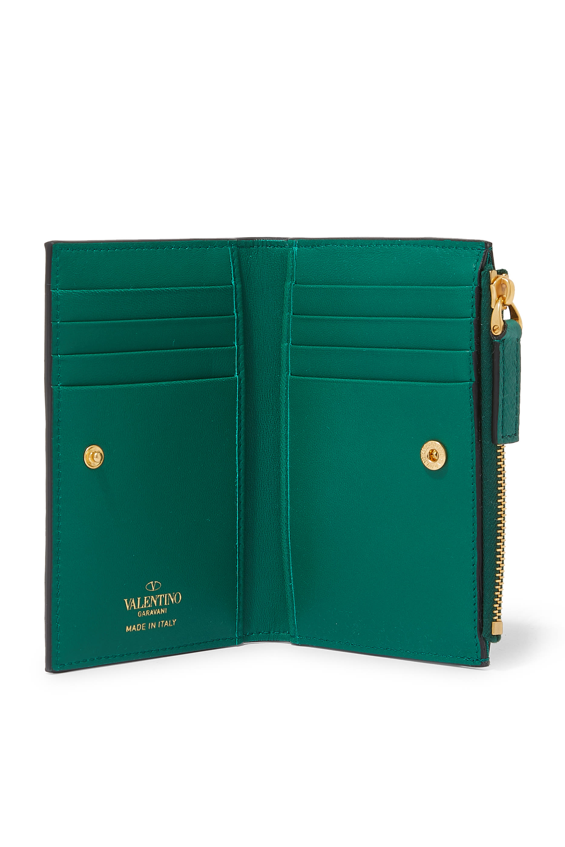 VLogo Pattern Zip Card Holder