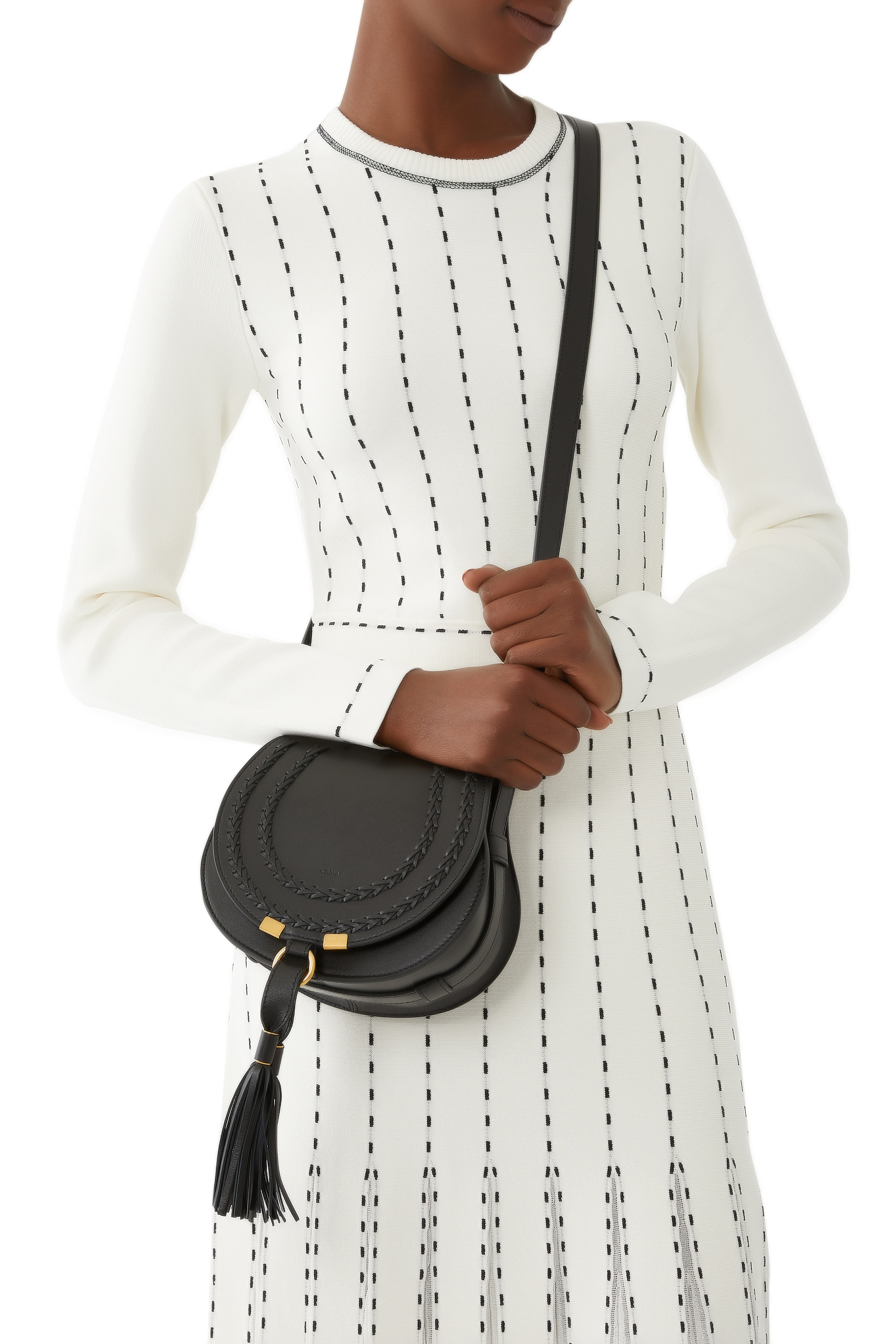 Marcie Small Leather Saddle Bag