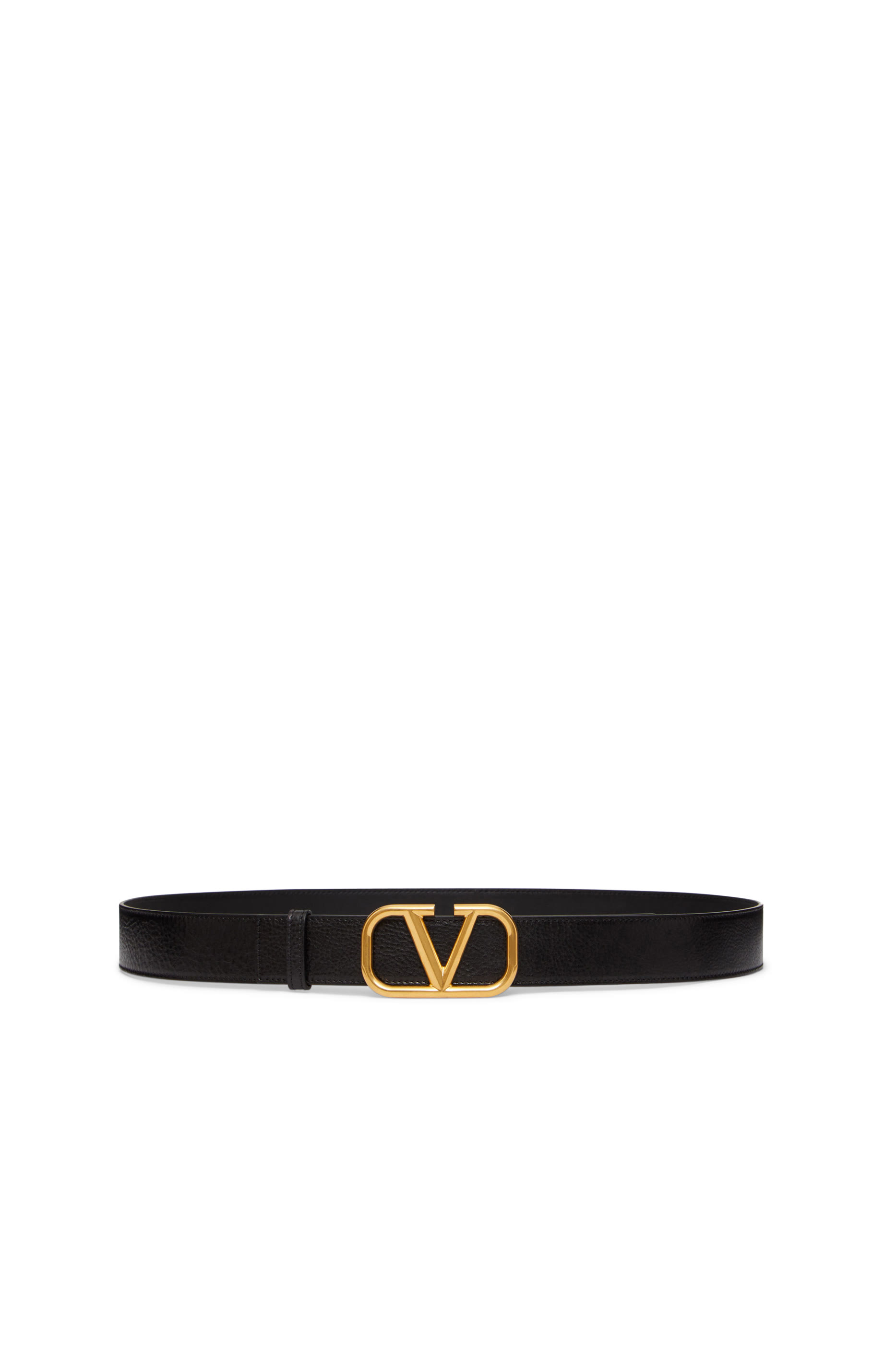 V Logo Buckle Belt