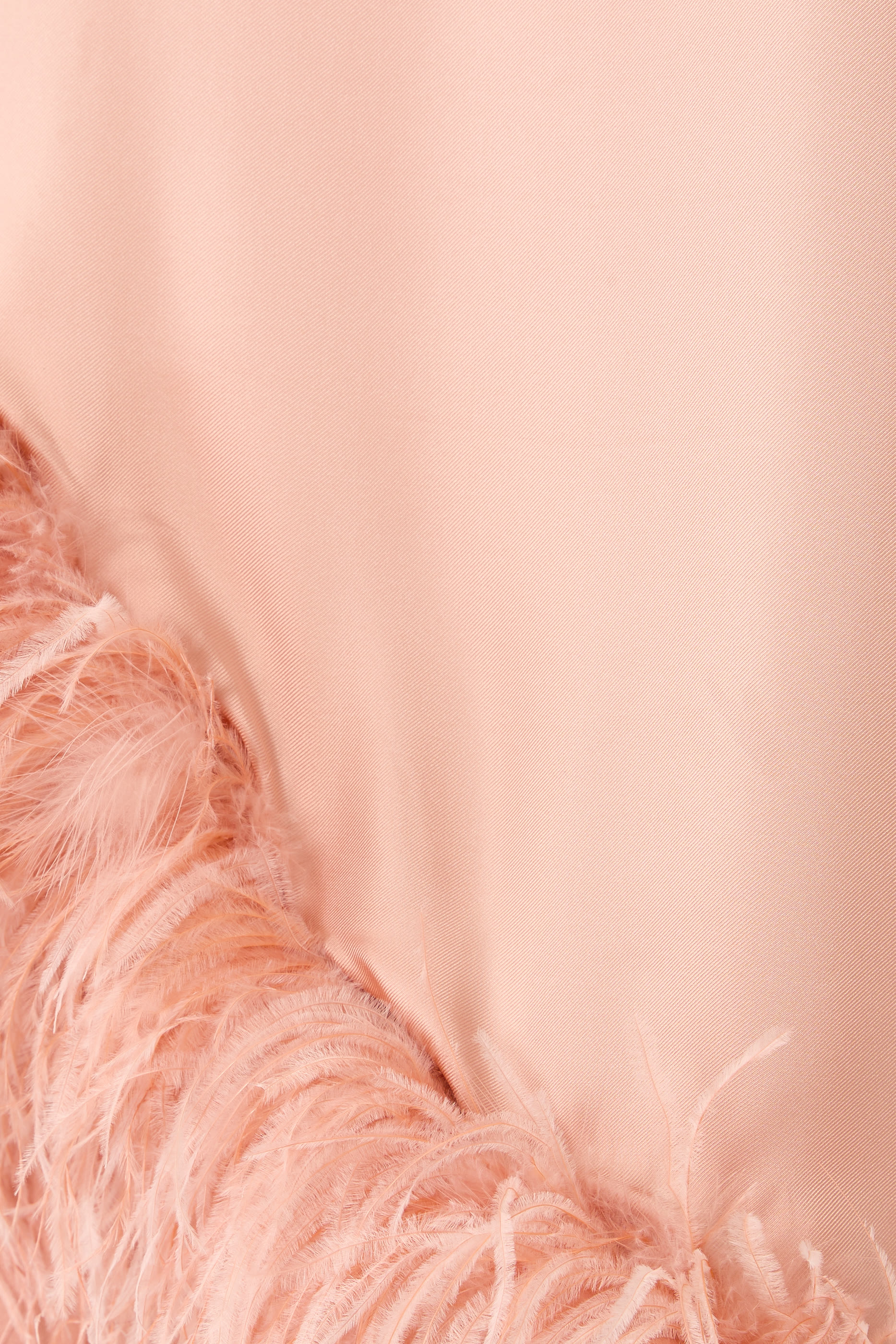 Silky Twill Asymmetric Cape Top With Feathers 