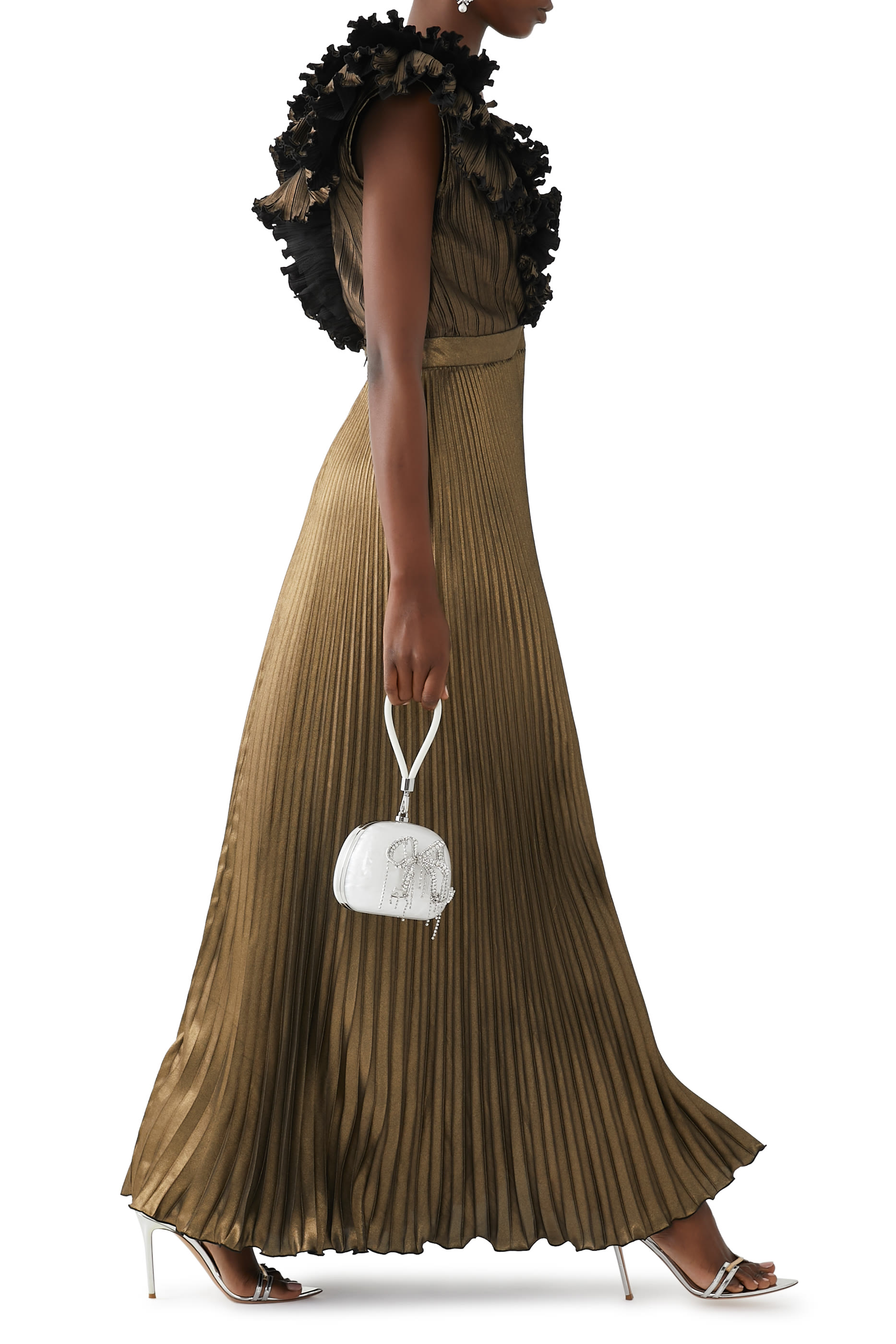 Pearl Top Handle Clutch Bag