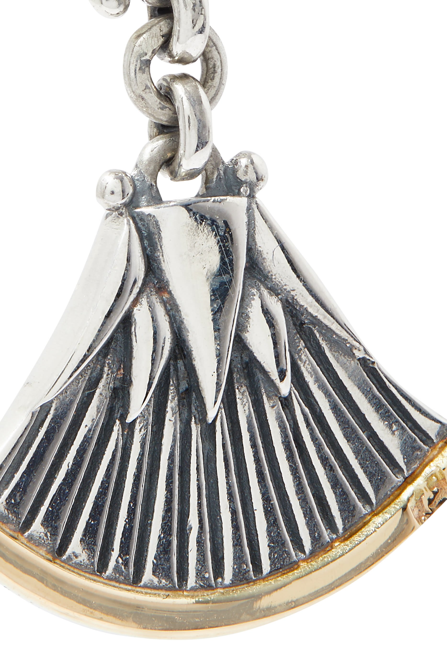 Lotus Statement Earrings, 18K Yellow Gold & Sterling Silver