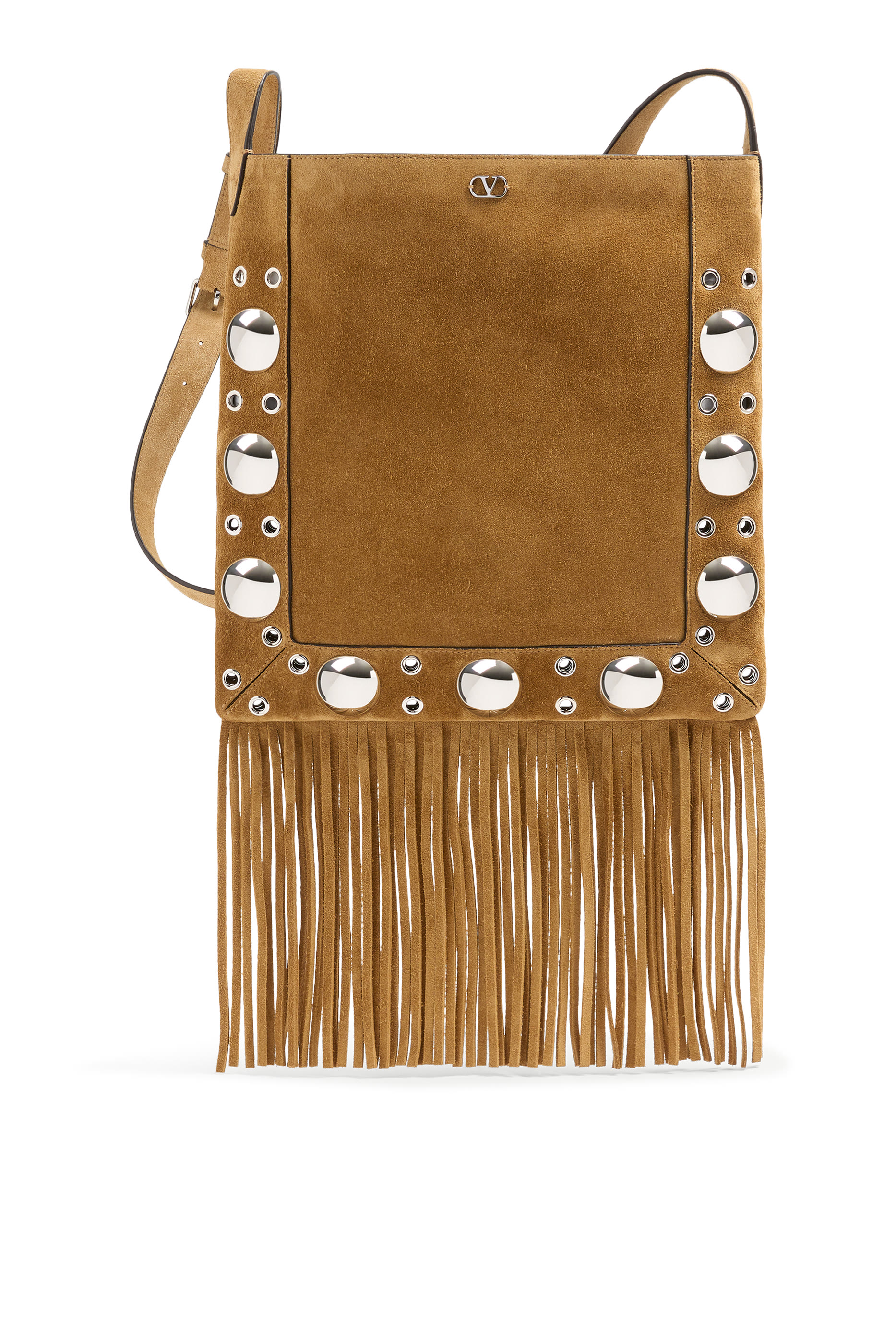 Nellcôte Suede Shoulder Bag with Fringes