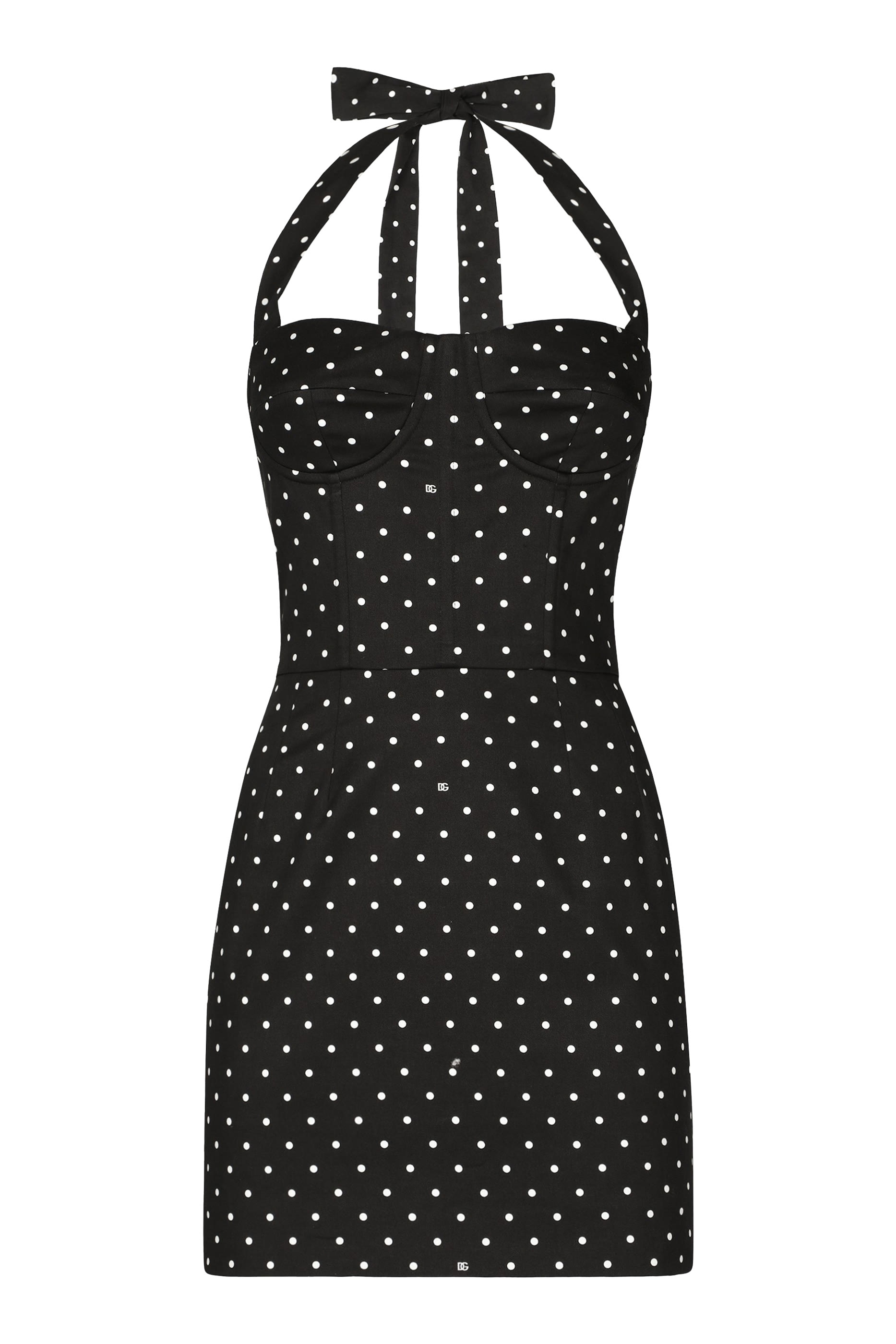 Polka-Dot Cotton Corset Dress