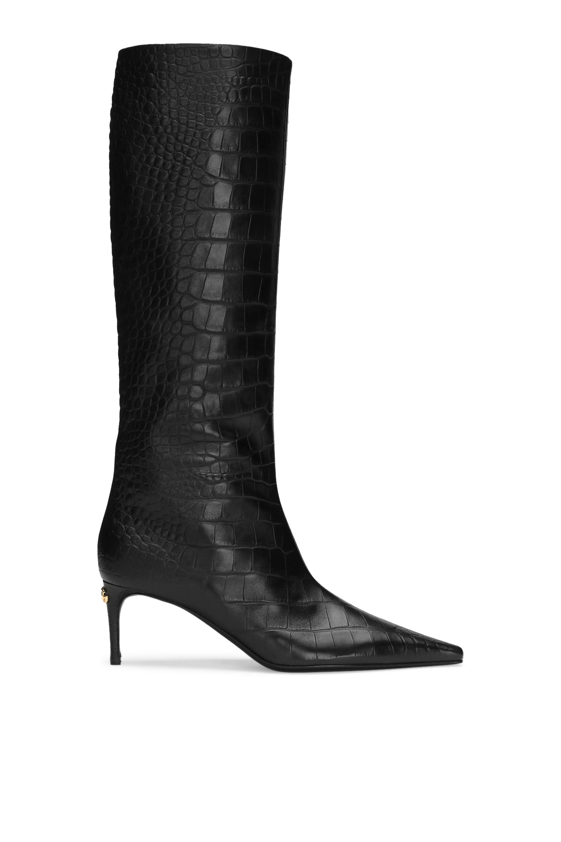 Crocodile-Print 105 Calfskin Boots