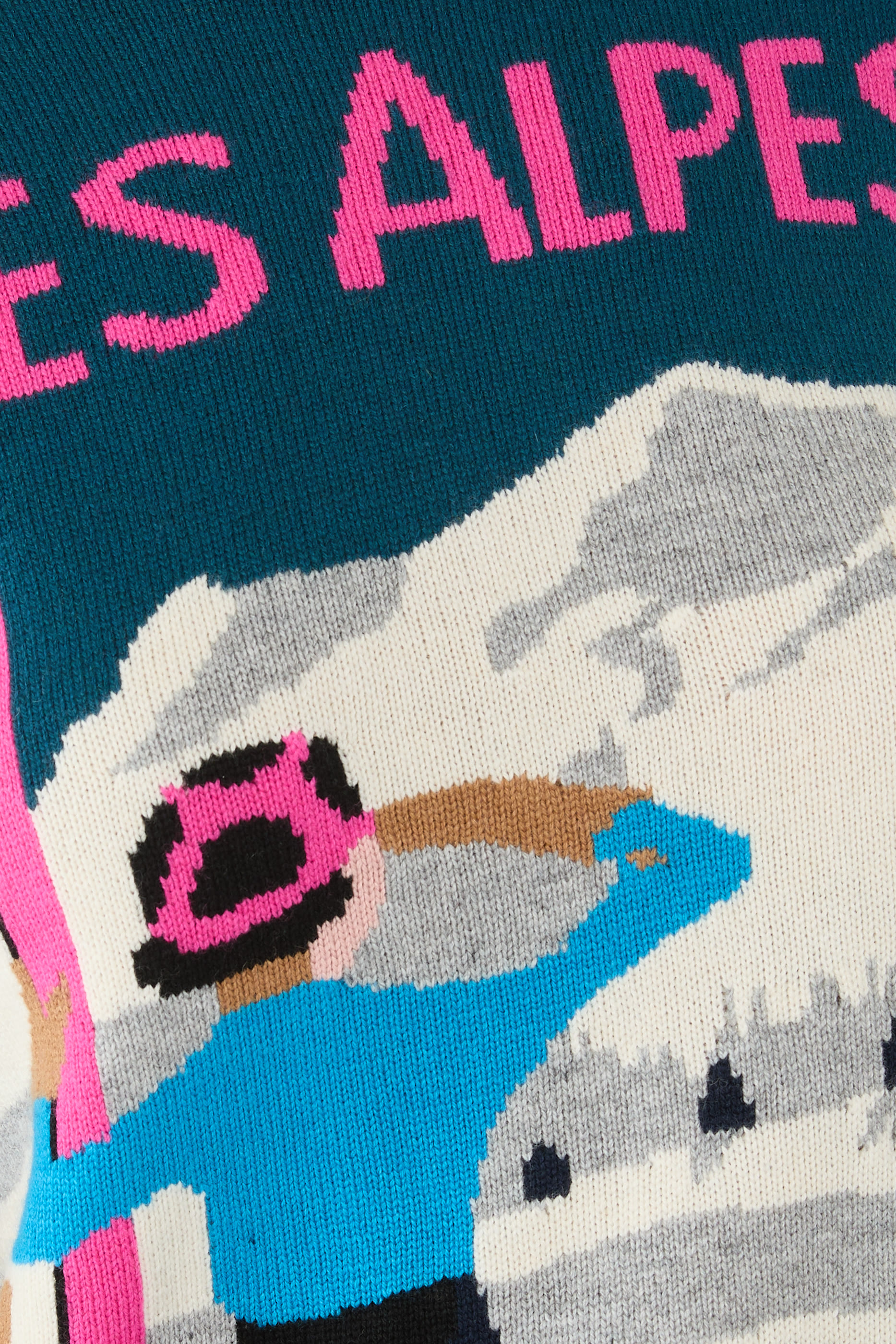 Queen Cashmere-Blend Sweater with St. Moritz Postcard