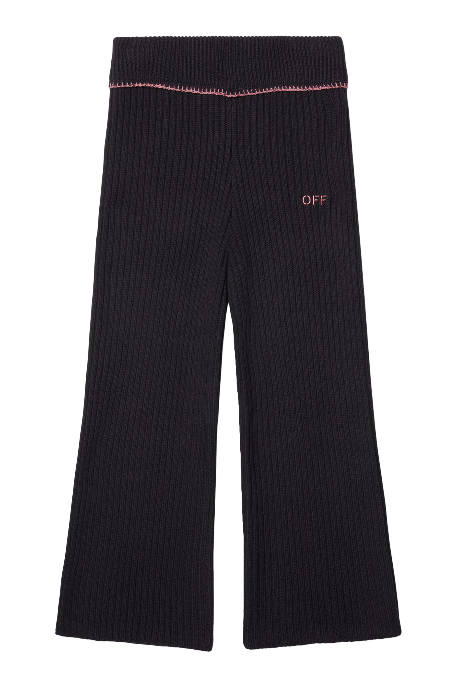 Kids Off Stamp Ribbed Pants