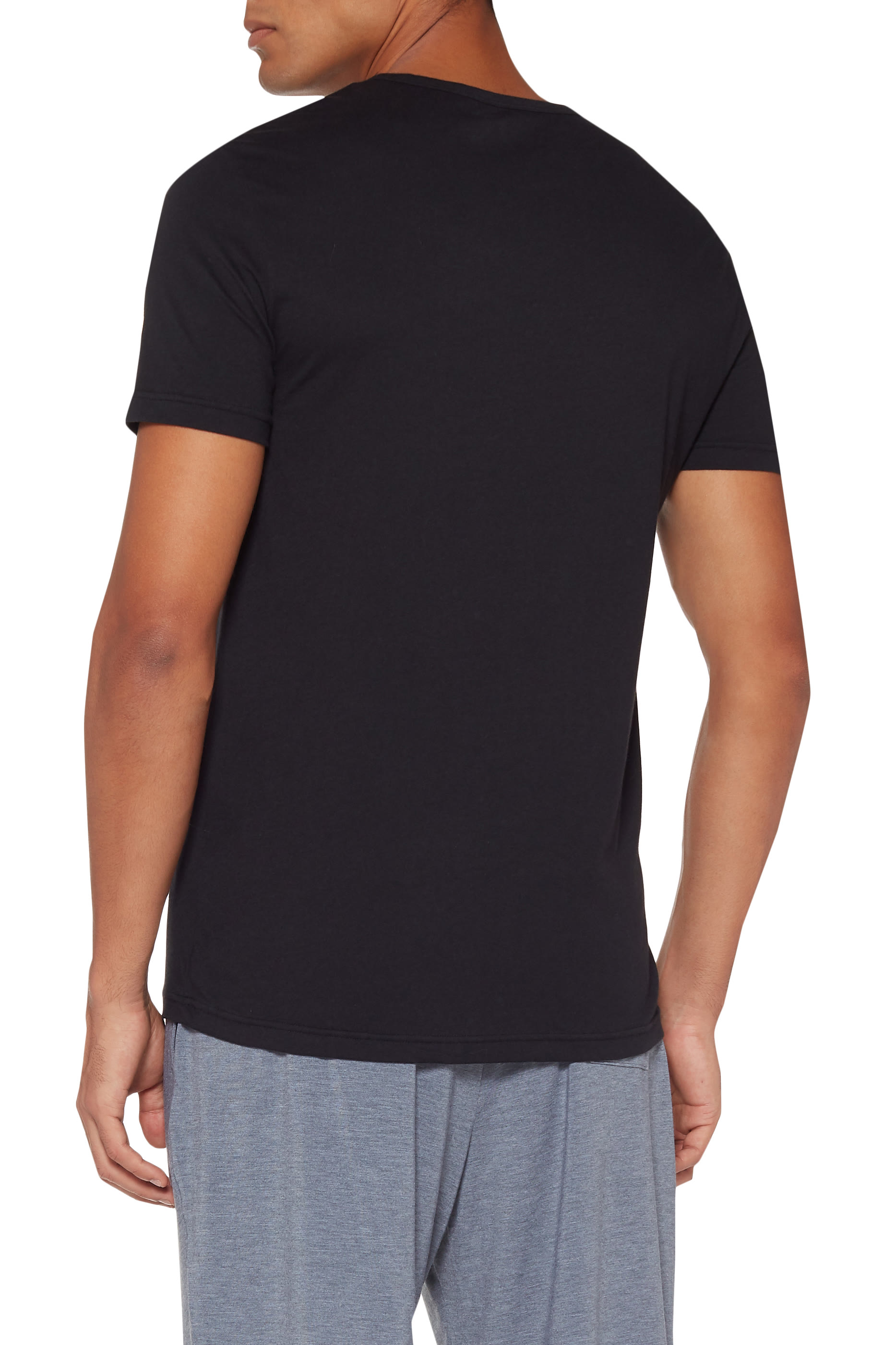 EA Text V-Neck T-Shirts, Pack of Two