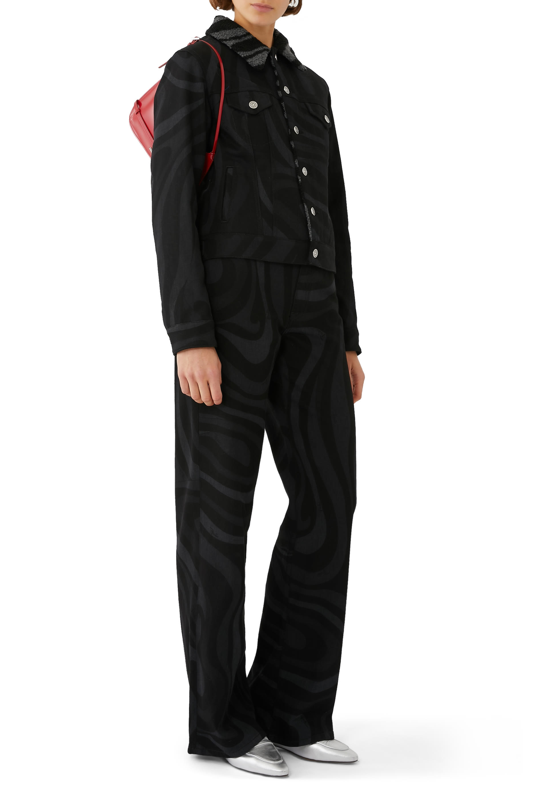 Marmo-Print Denim Jacket