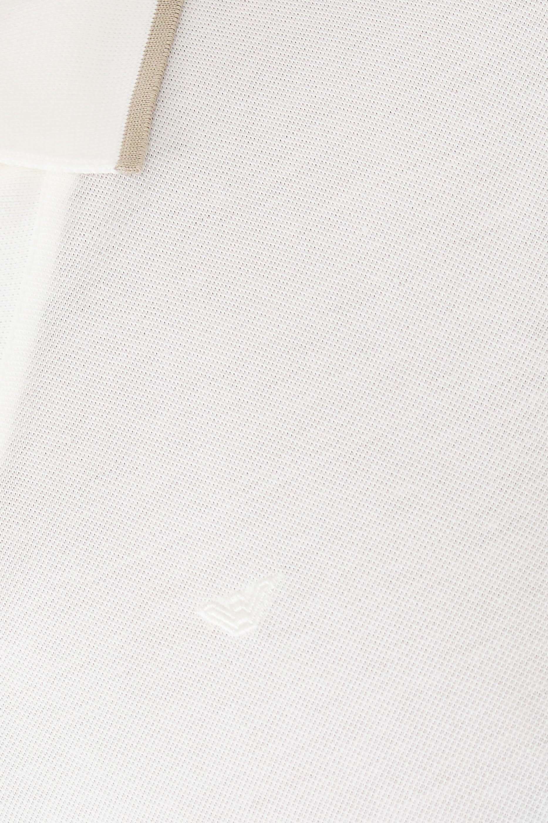 Micro Eagle Logo V-Neck Polo Shirt