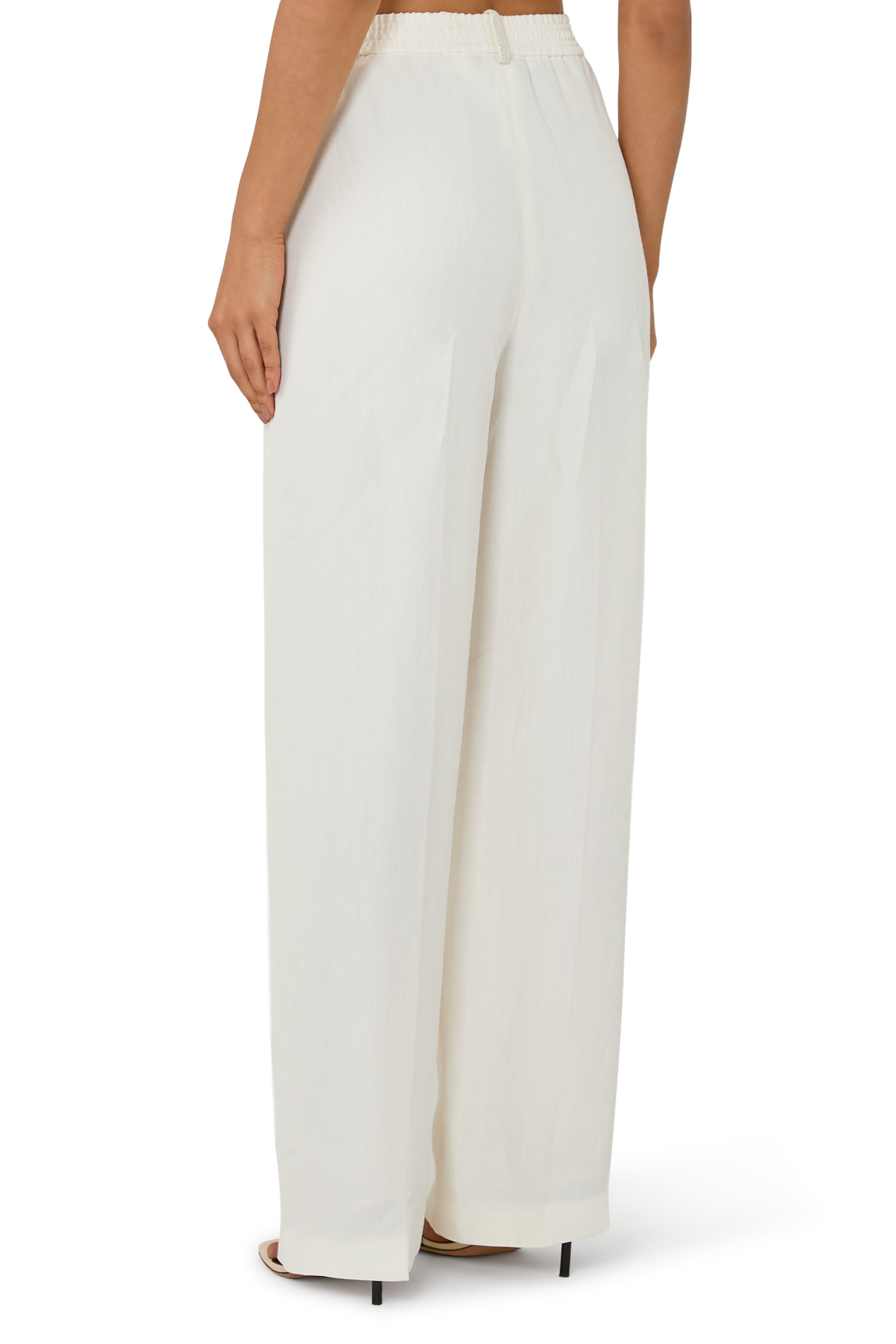 Wide-Leg Tailored Trousers