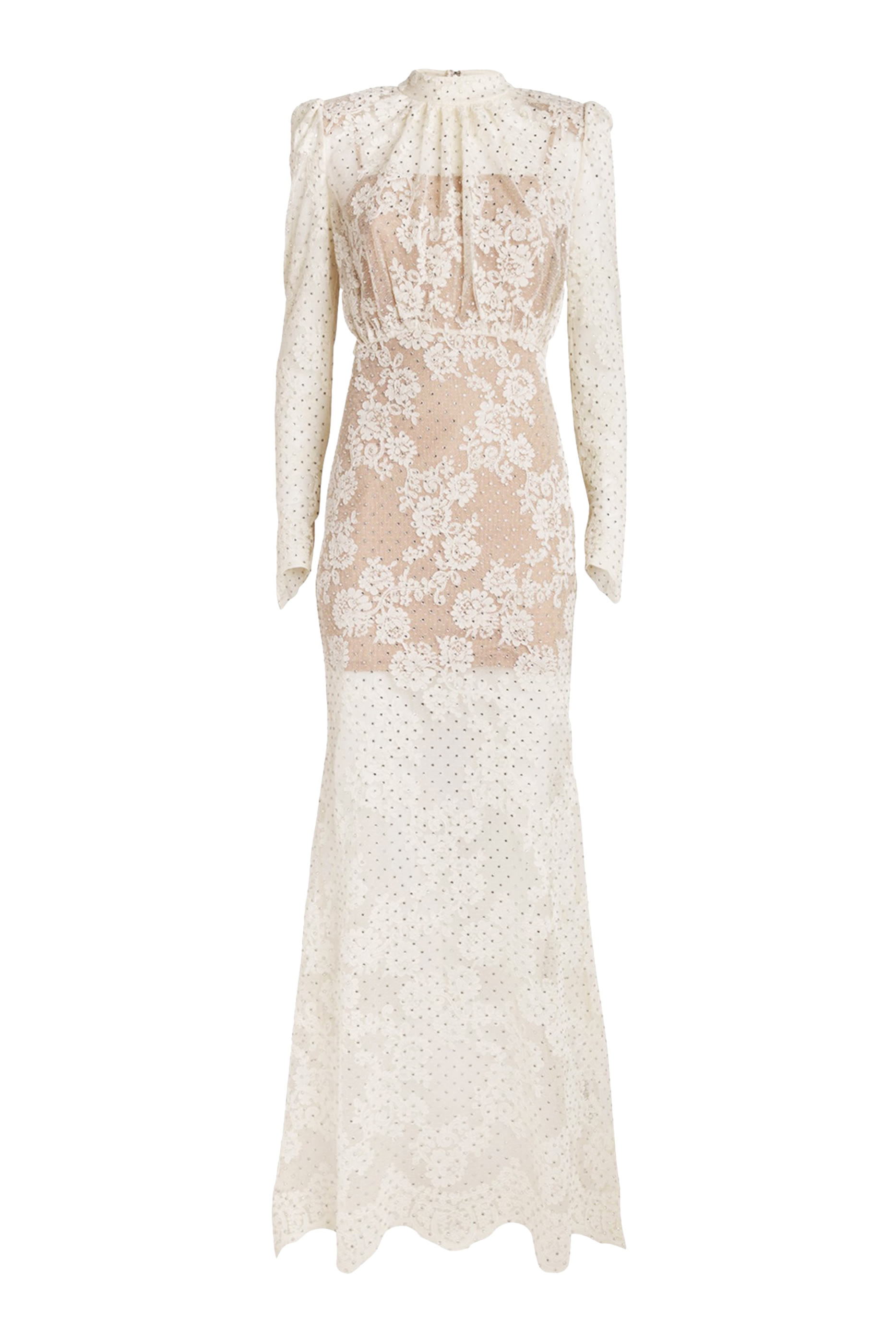 Rhinestone Lace Maxi Dress