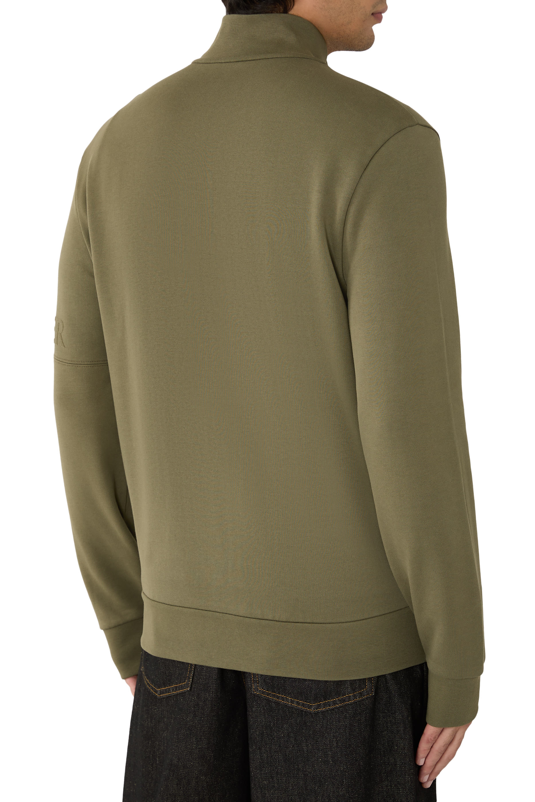 Logo Cotton Zip-Up Sweatshirt