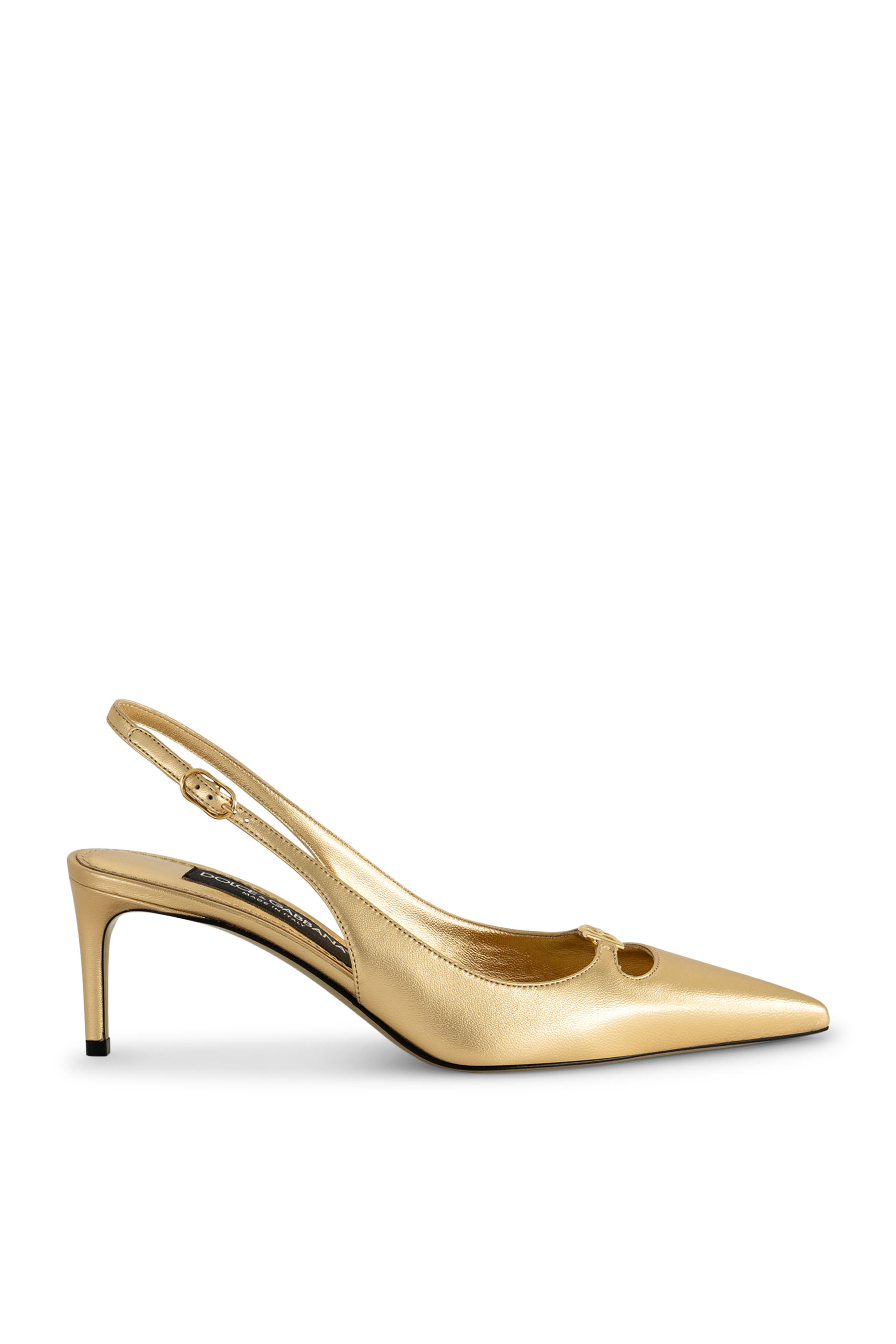 Burnished Nappa Leather Slingback Pumps