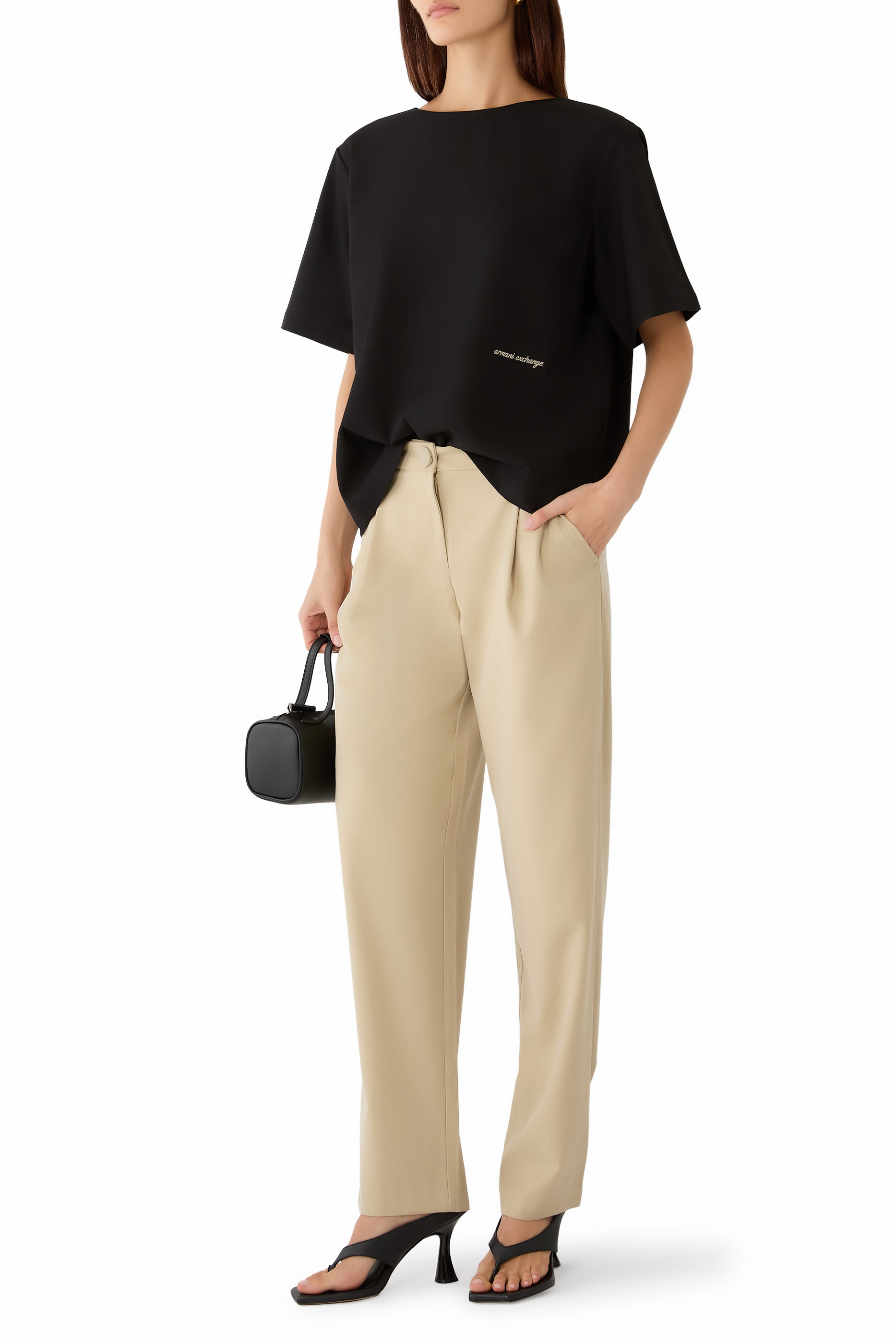 Logo Pleated Trousers
