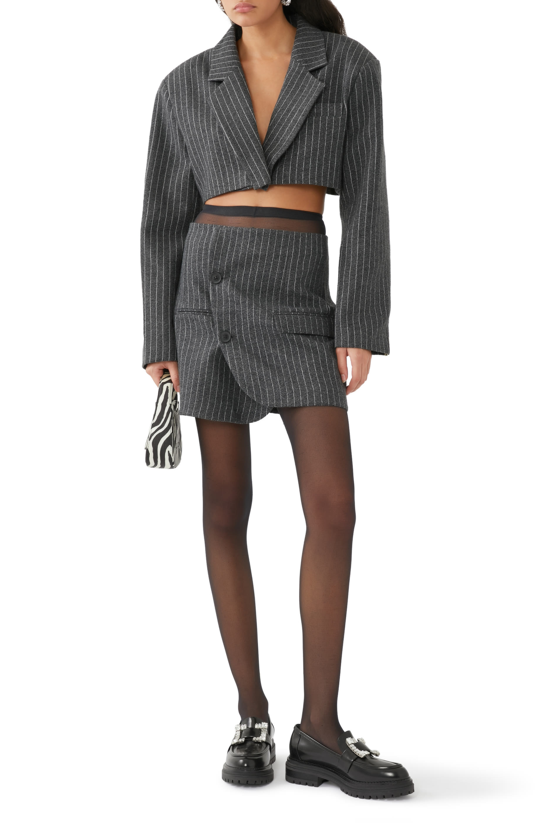 High-Waist Overlapping Skirt