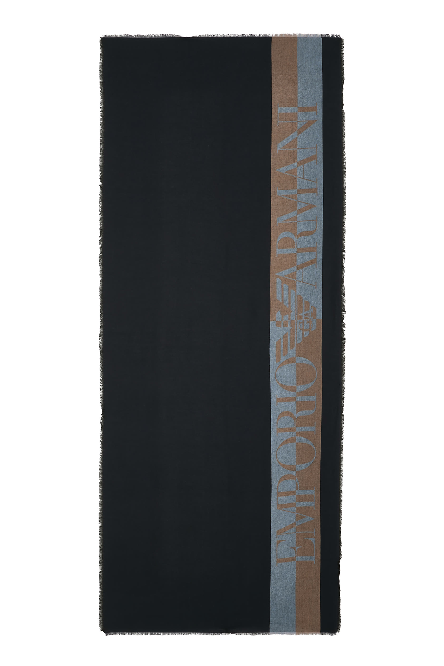 Two-Tone Oversized Logo Scarf