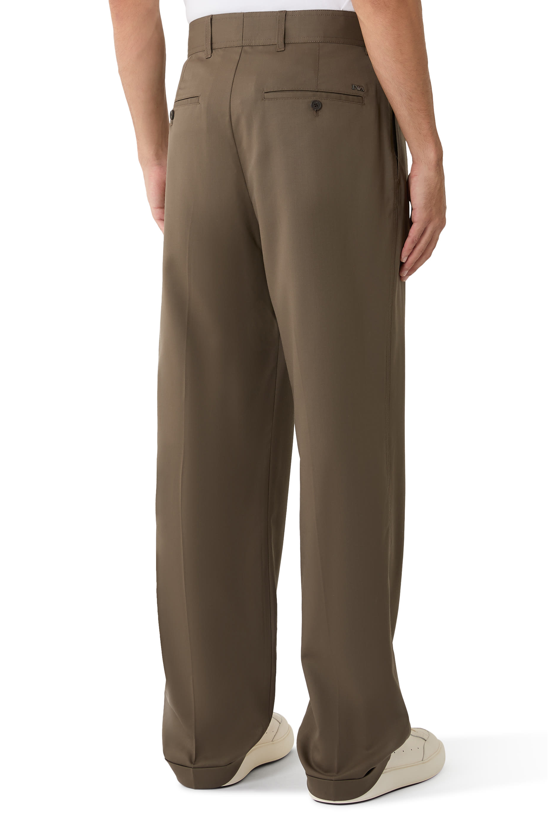 Virgin Wool Twill Trousers