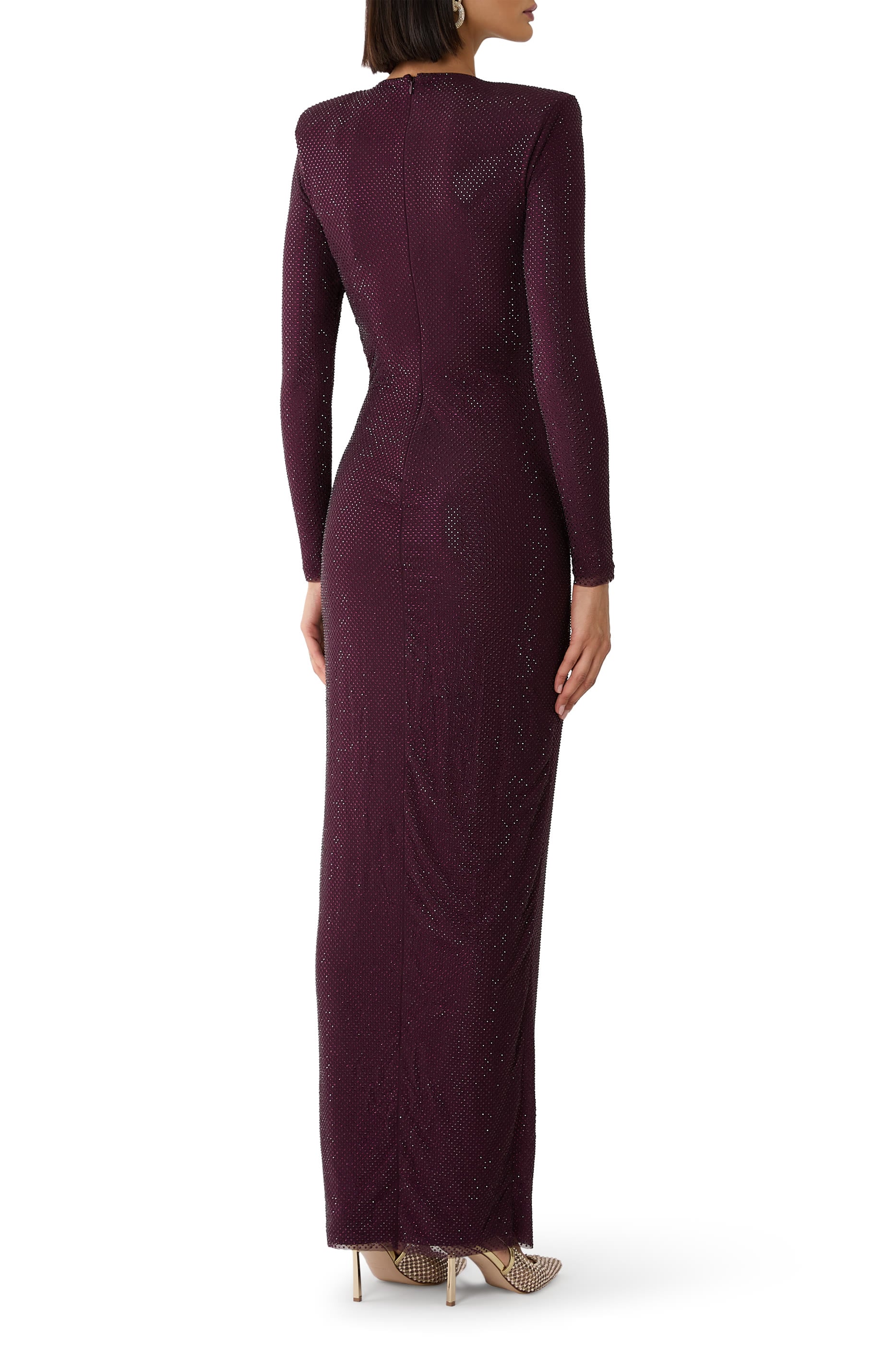 Rhinestone Embellished Maxi Dress