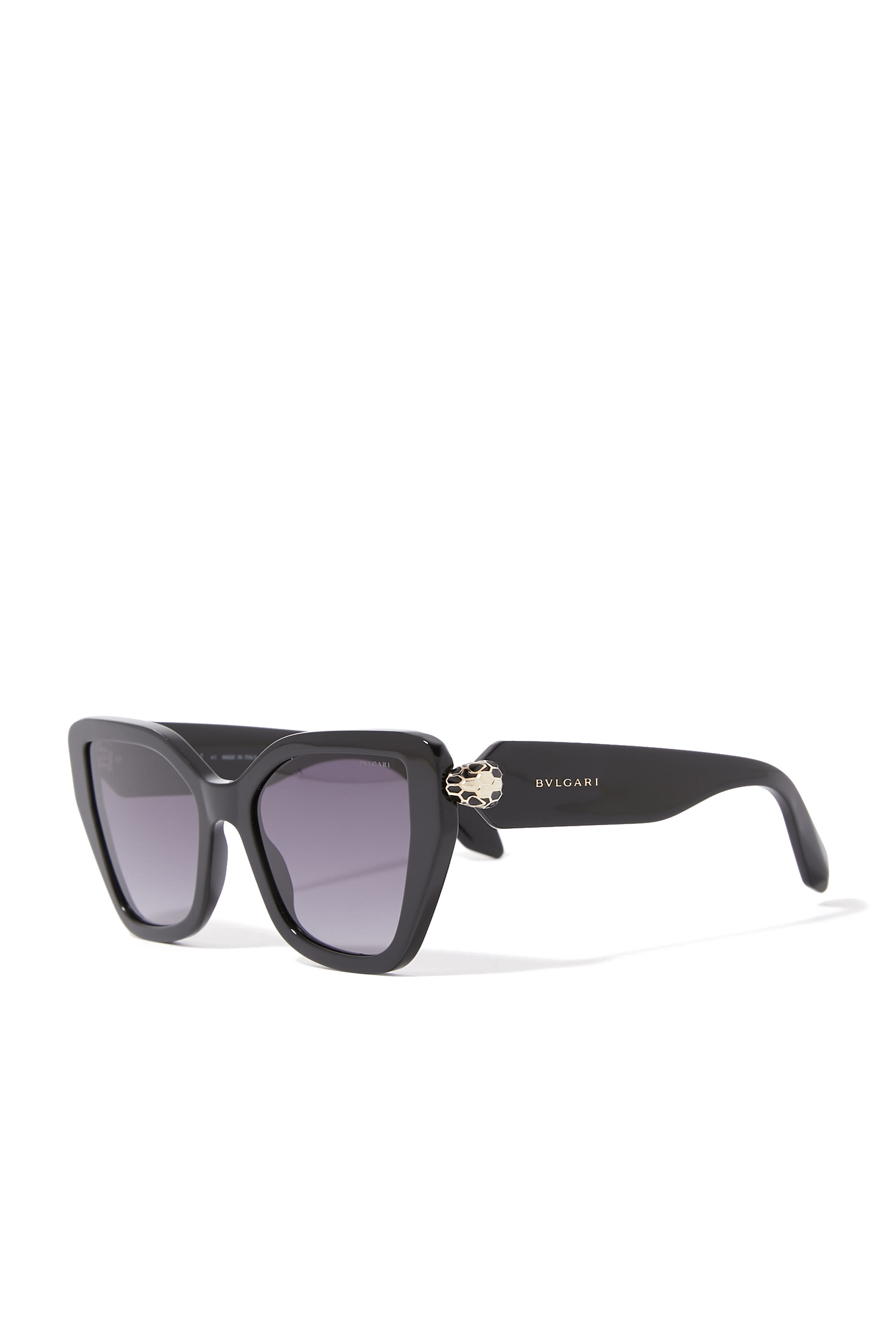 Serpenti Forever Black Butterfly Sunglasses
