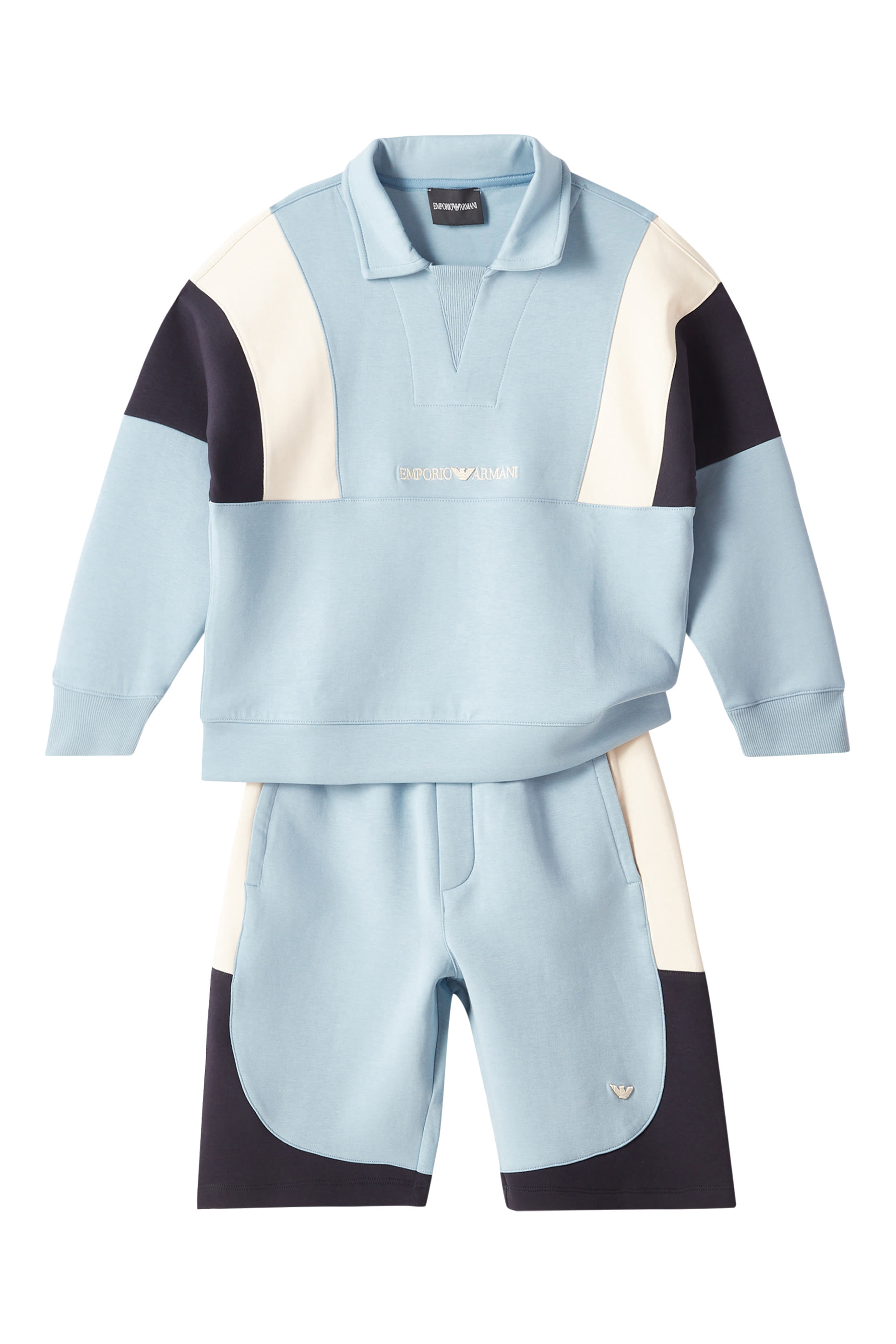 Kids Color-Block Double-Jersey Shorts