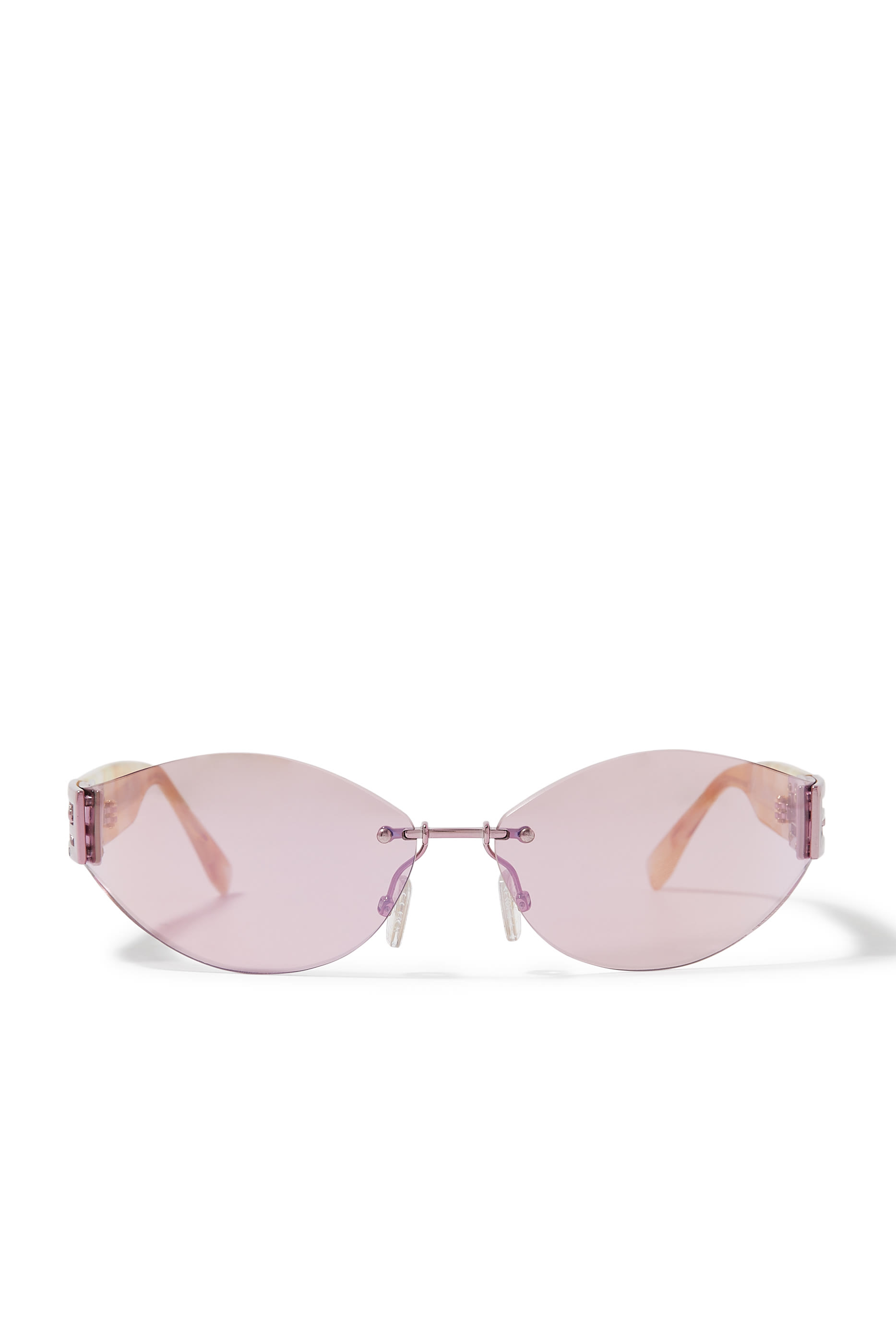 Baguette Rose Geometric Sunglasses