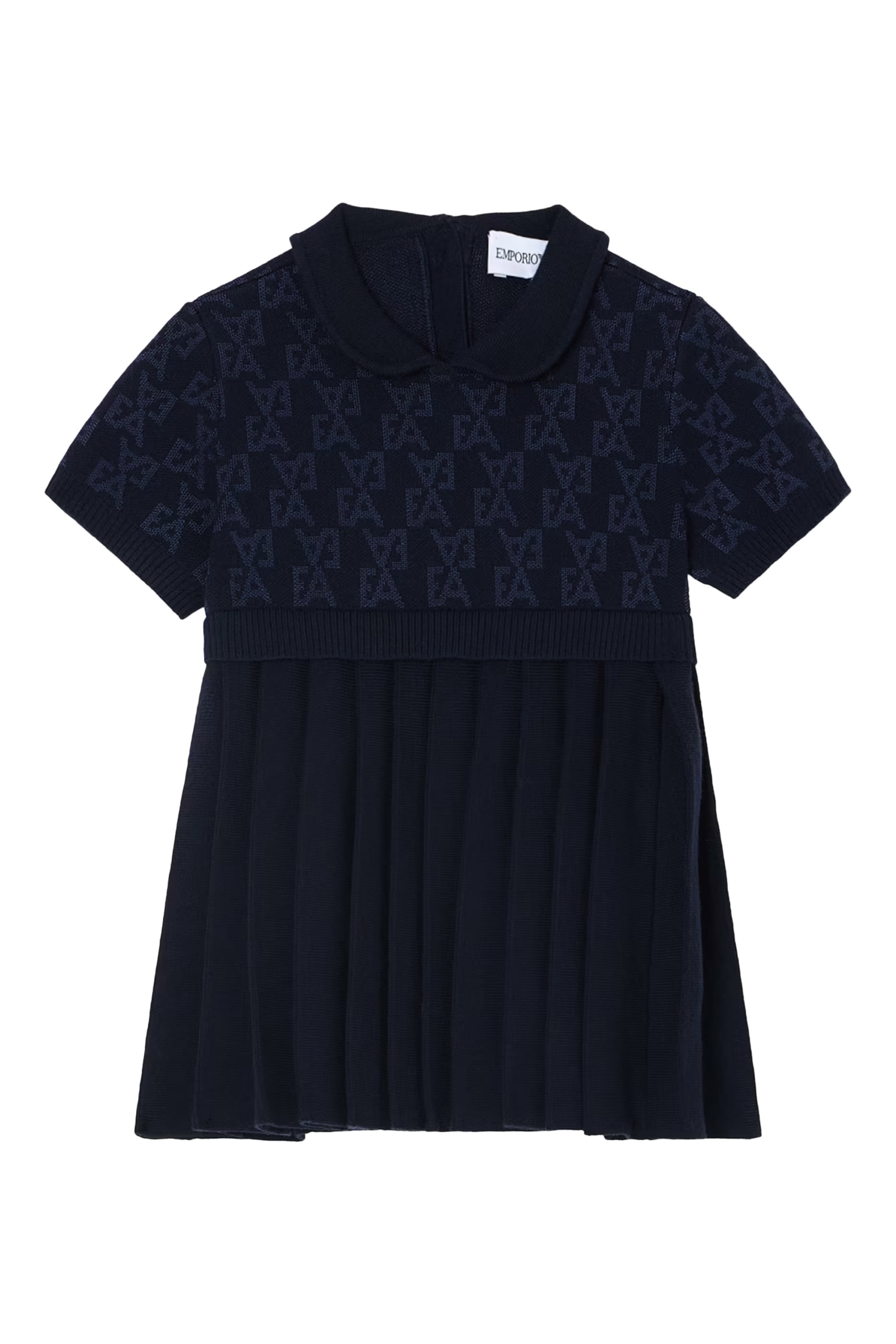 Kids Knit Dress with Pleated Skirt