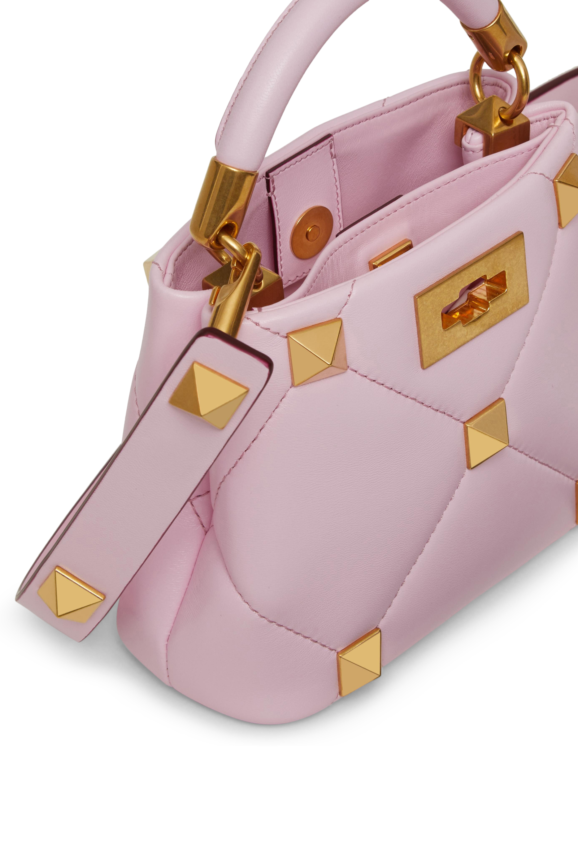  Roman Stud Top Handle Bag