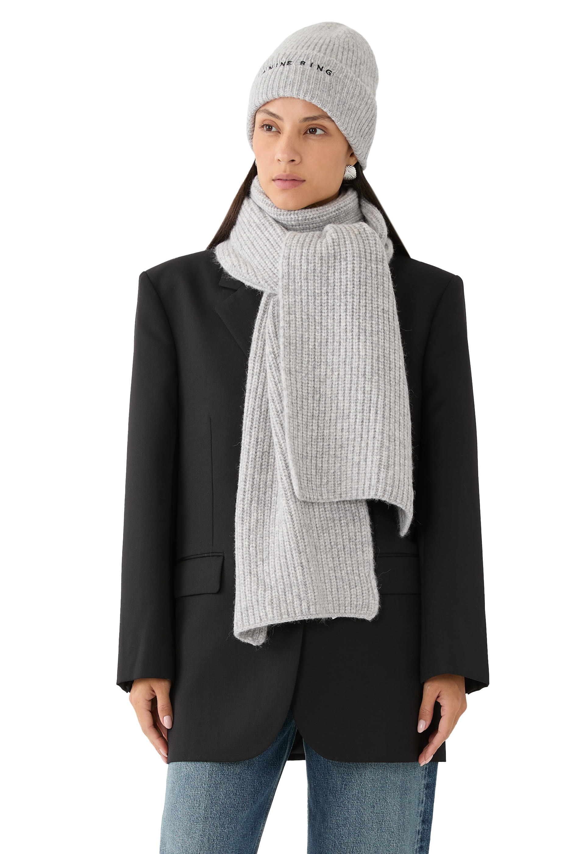 Hannah Logo-Patch Scarf