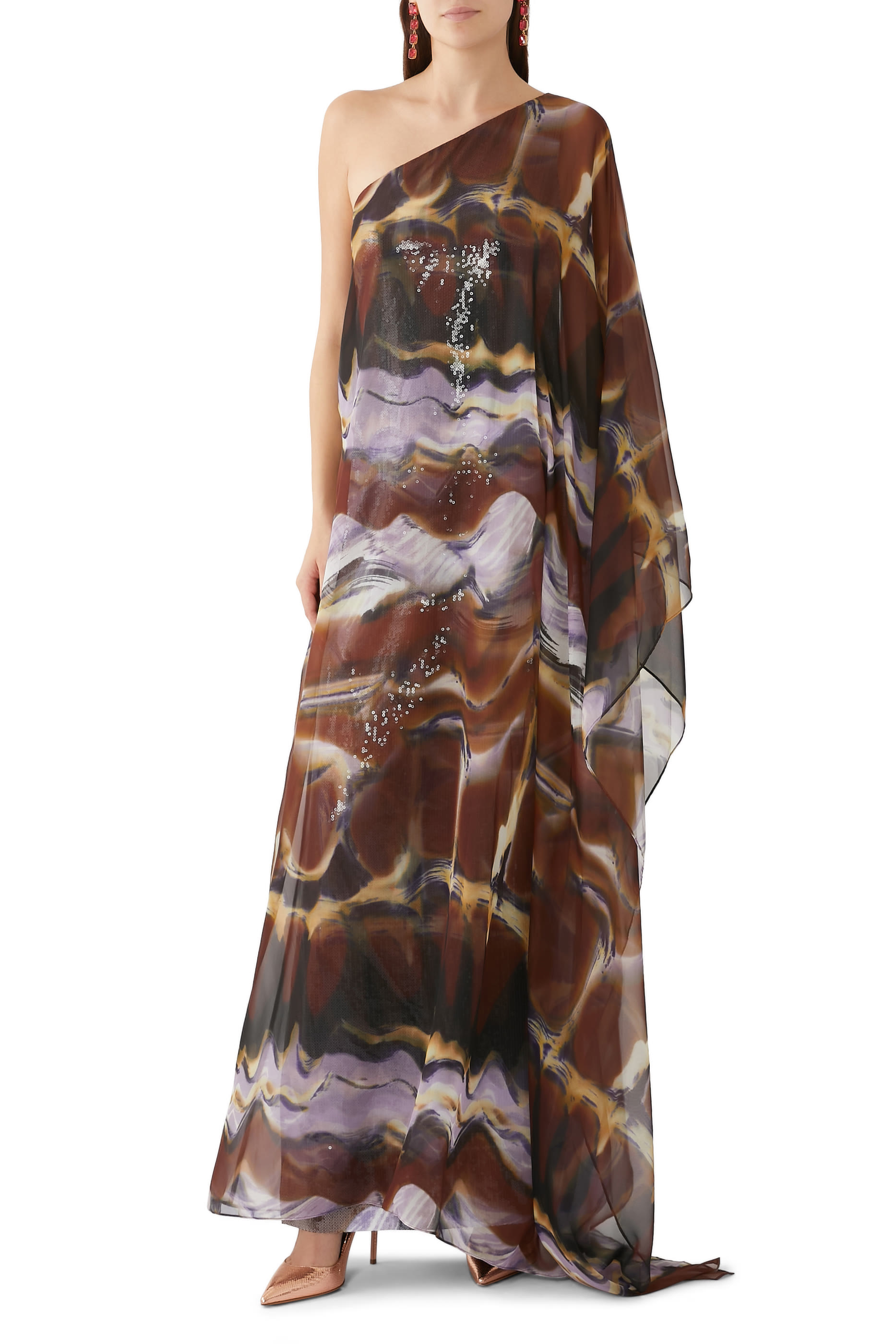 Ushi Gown in Sequins & Chiffon