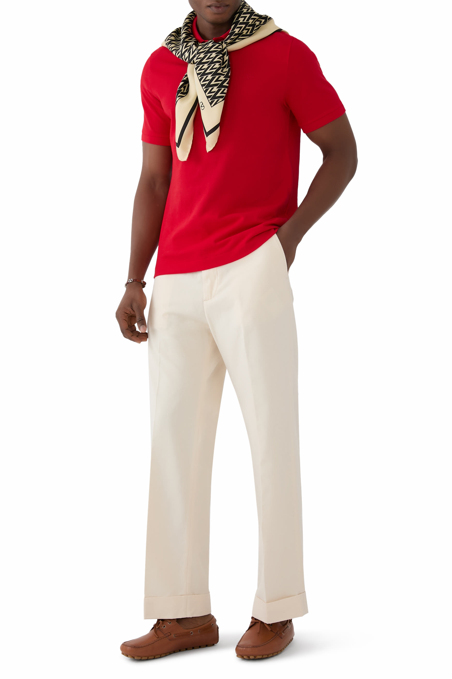 Vlogo Embroidery Cotton Piqu&eacute; Polo Shirt