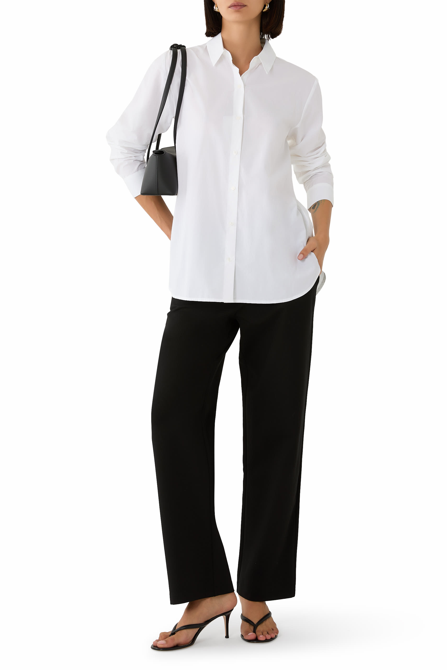 Washable Flex Ponte Straight Trouser Pants