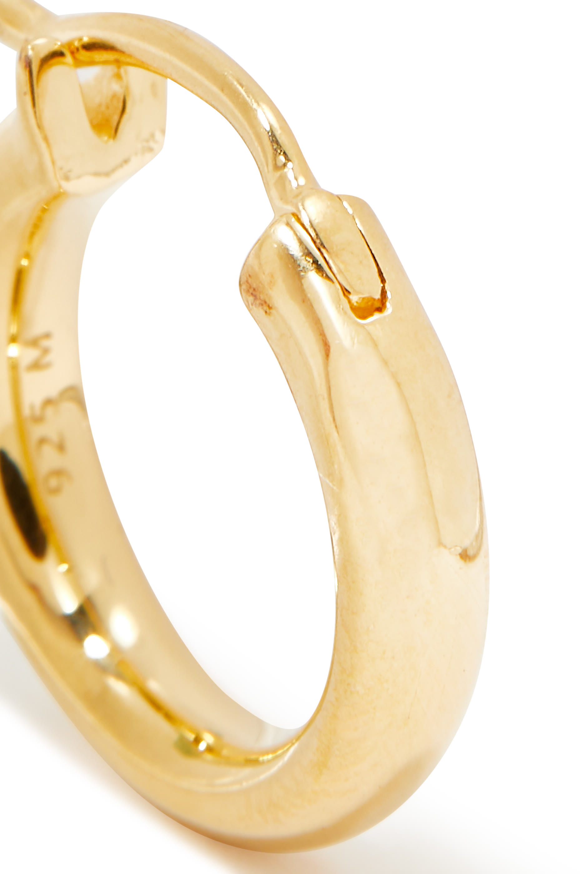 Mini Tunnel Hoop Earrings, 18K Gold Plated Sterling Silver