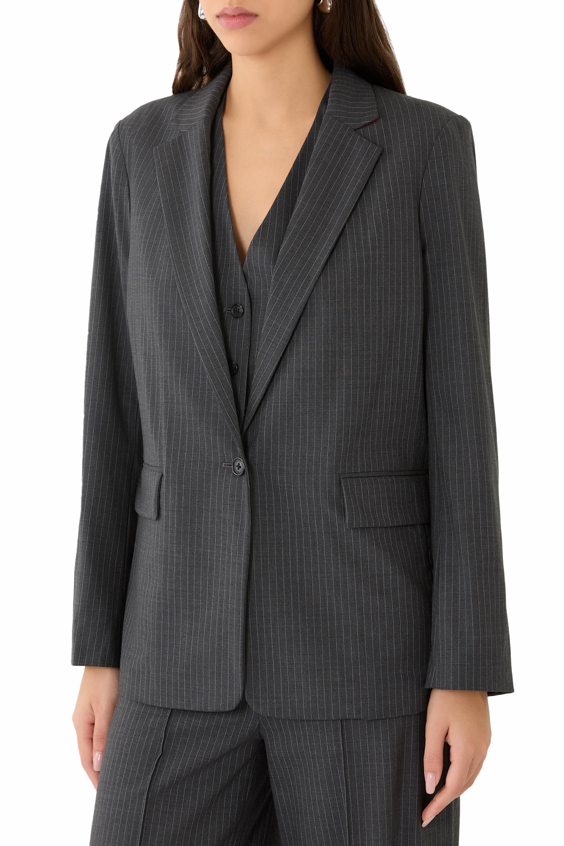 Jennifer Striped Two-in-One Blazer 