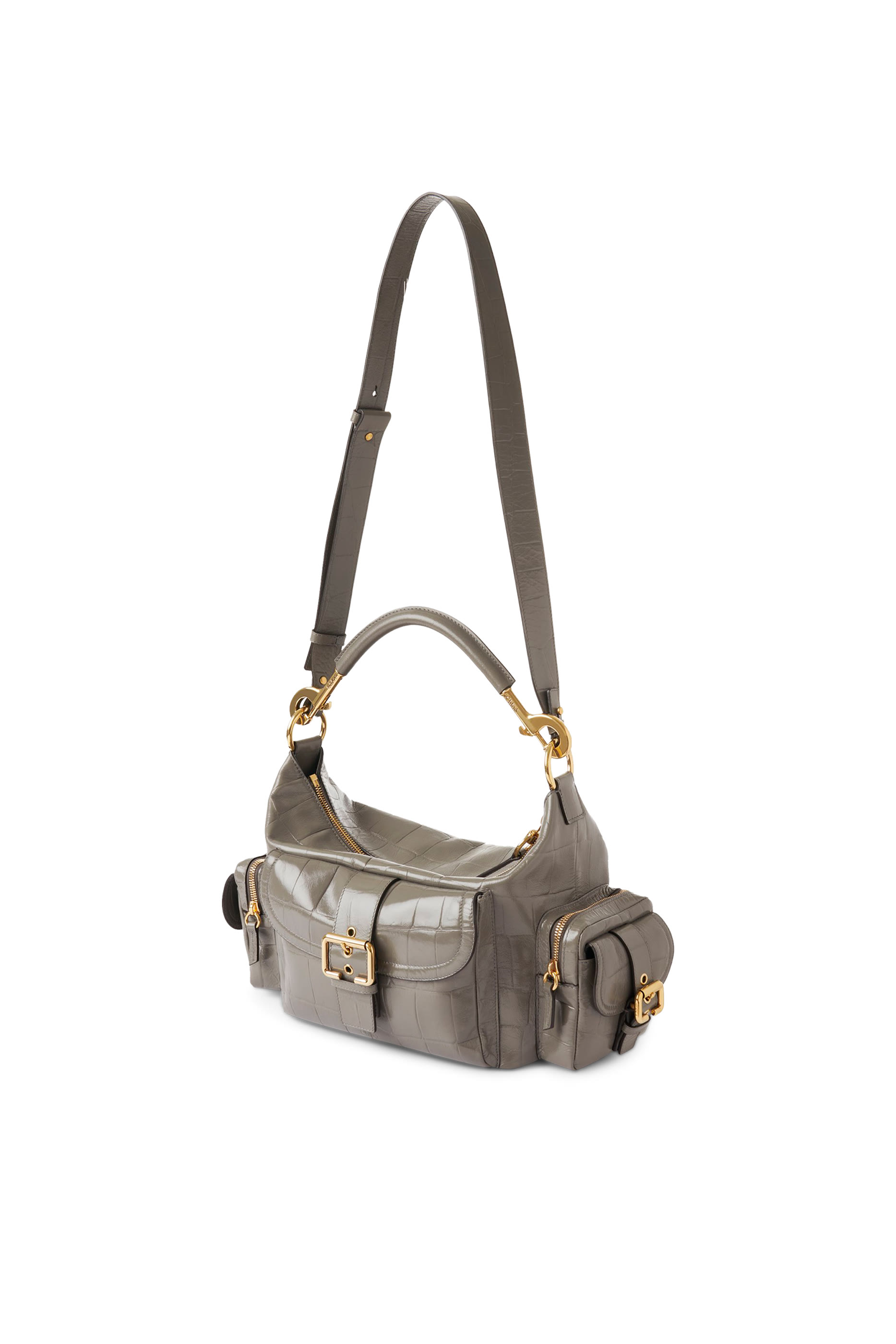 Croco-Effect Camera Bag