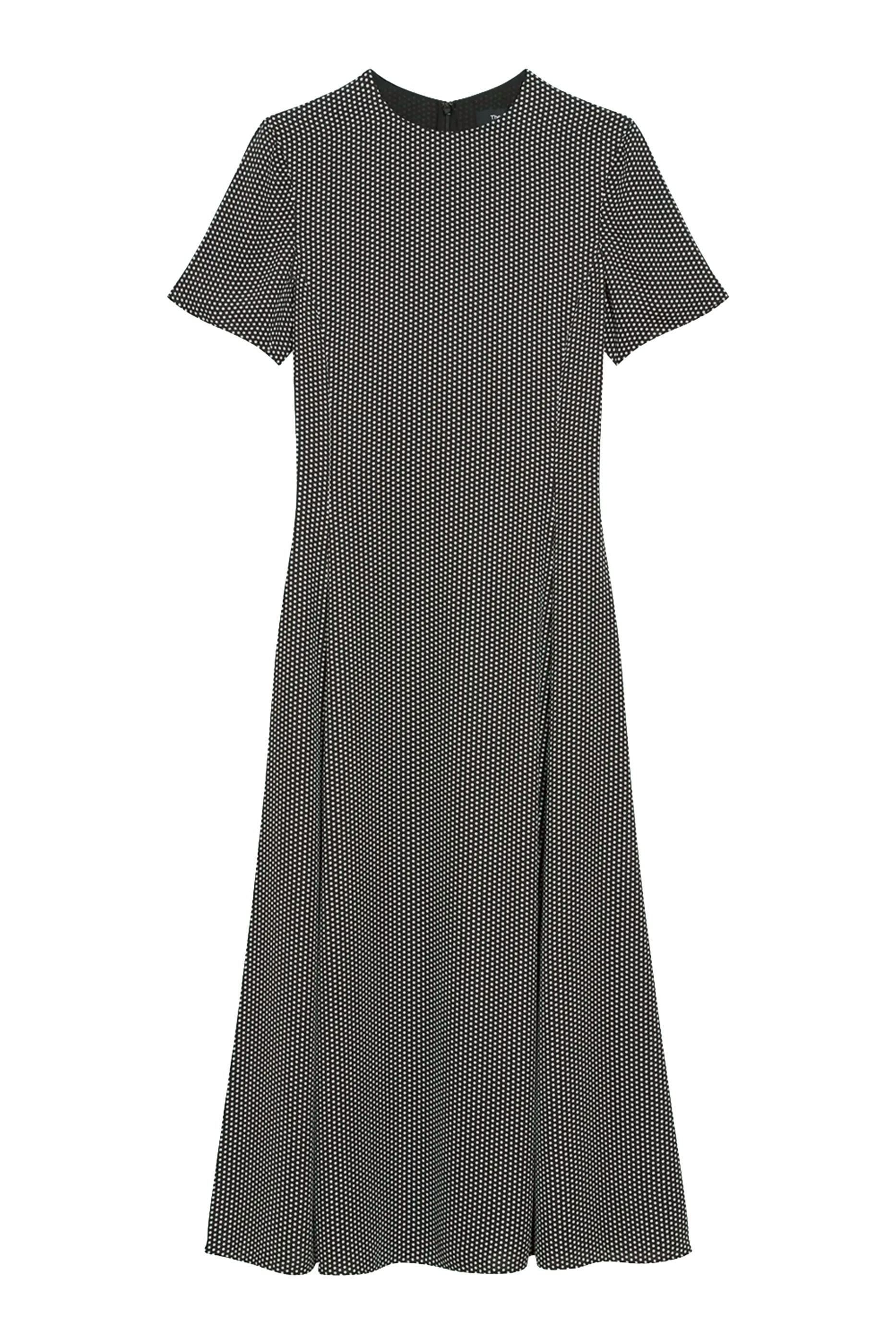 Short Sleeves Flared Midi Dress