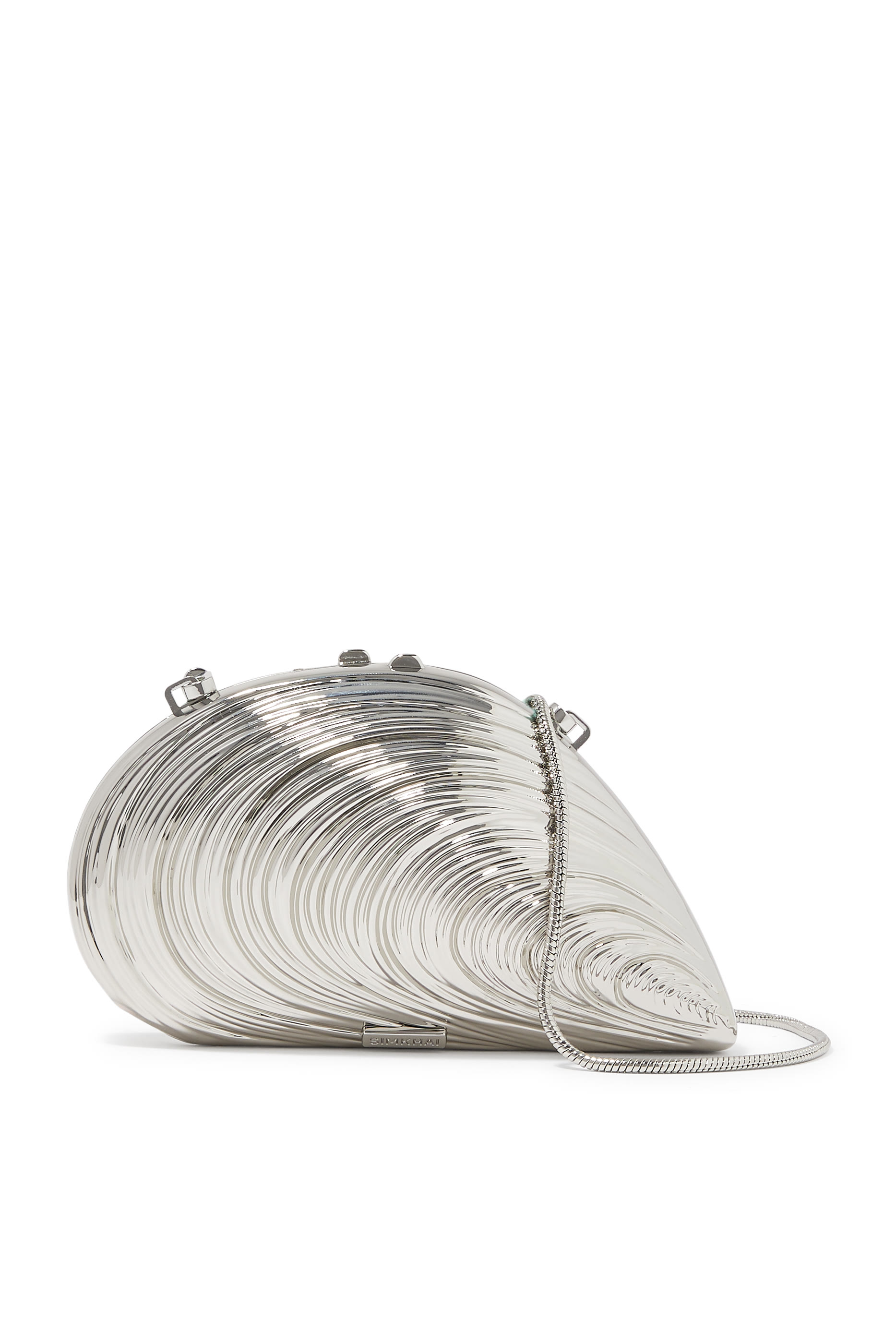 Bridget Mini Metal Oyster Shell Clutch