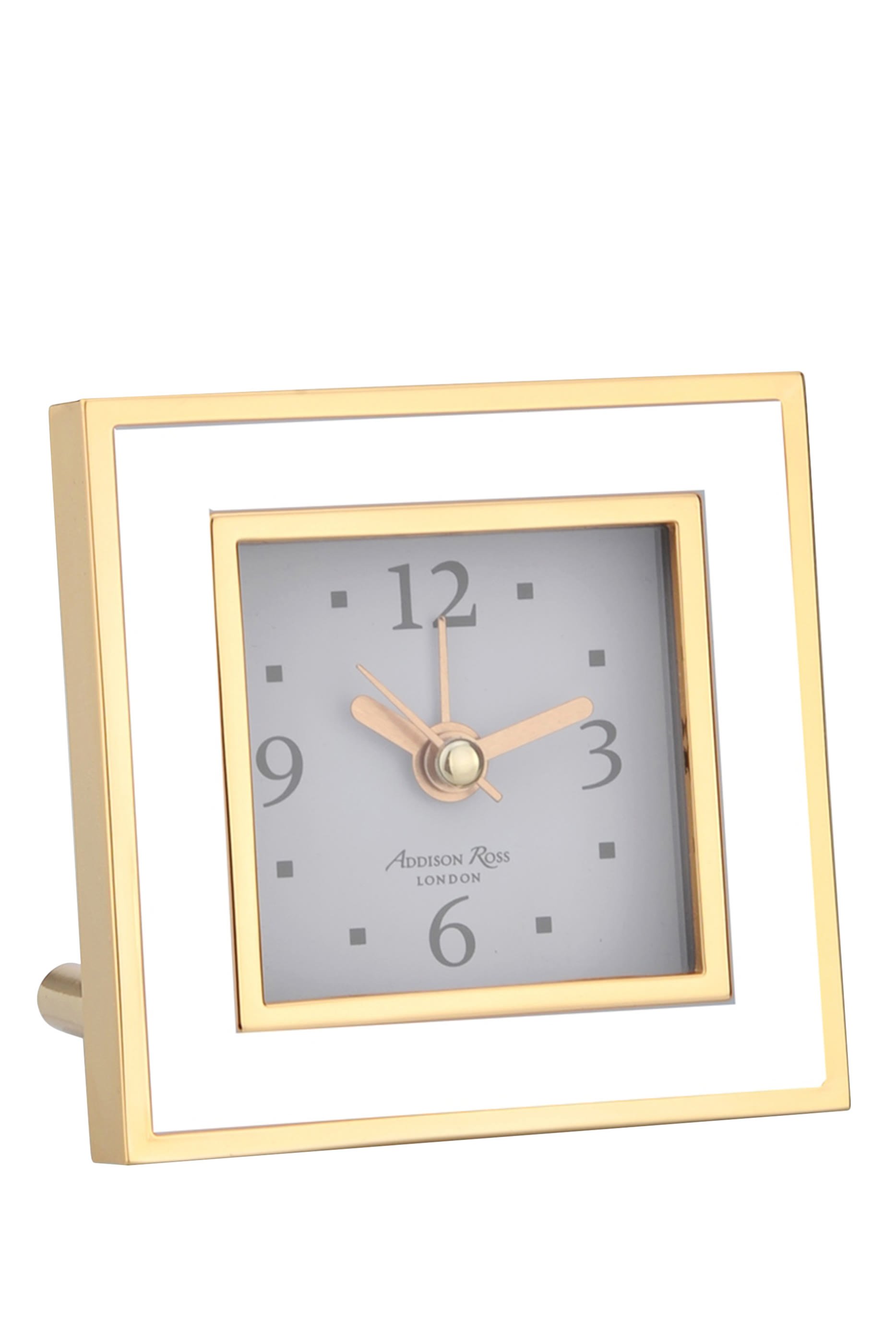Gold Square Silent Alarm Clock