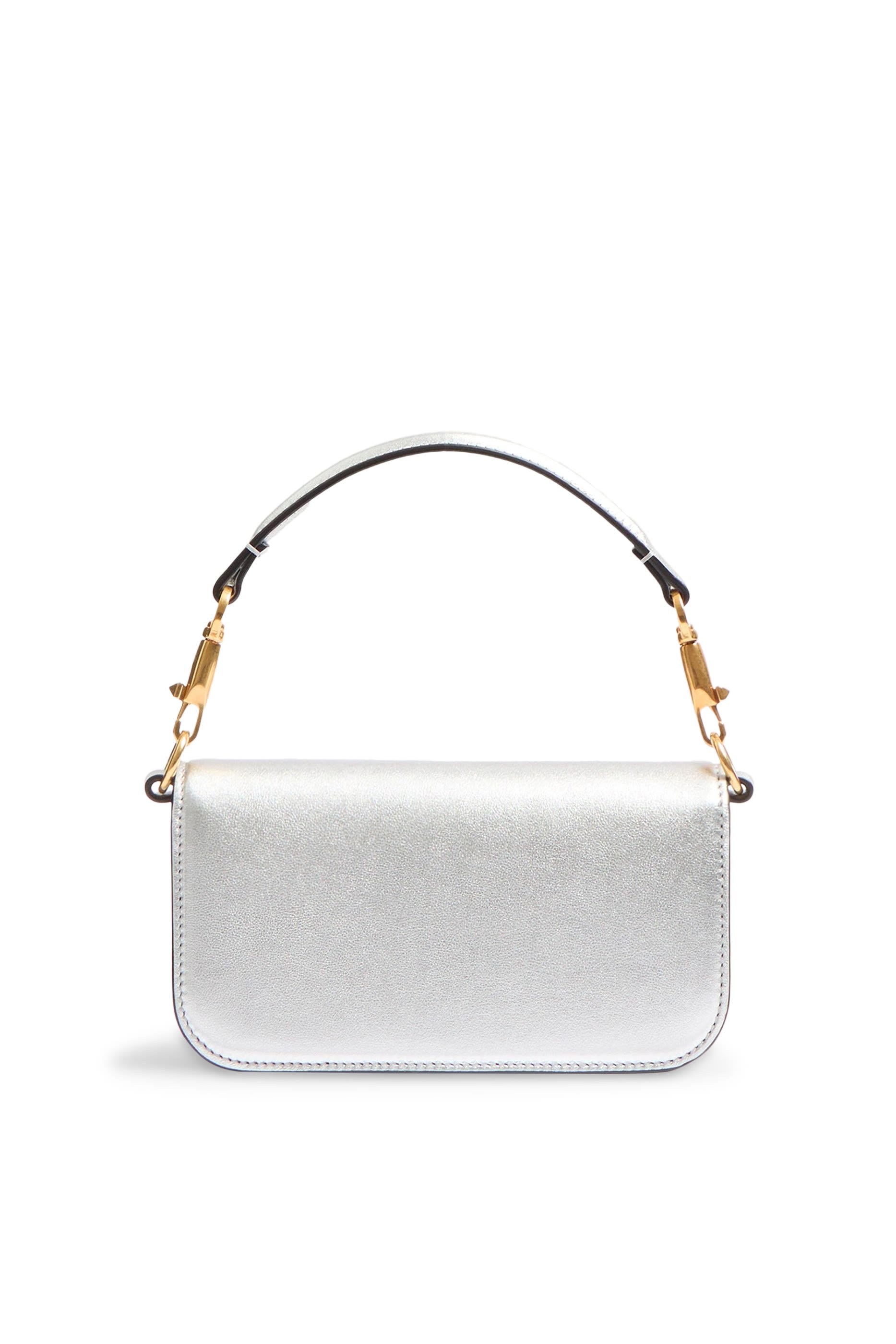 Locò Laminated Calfskin Small Shoulder Bag with Jewel Logo