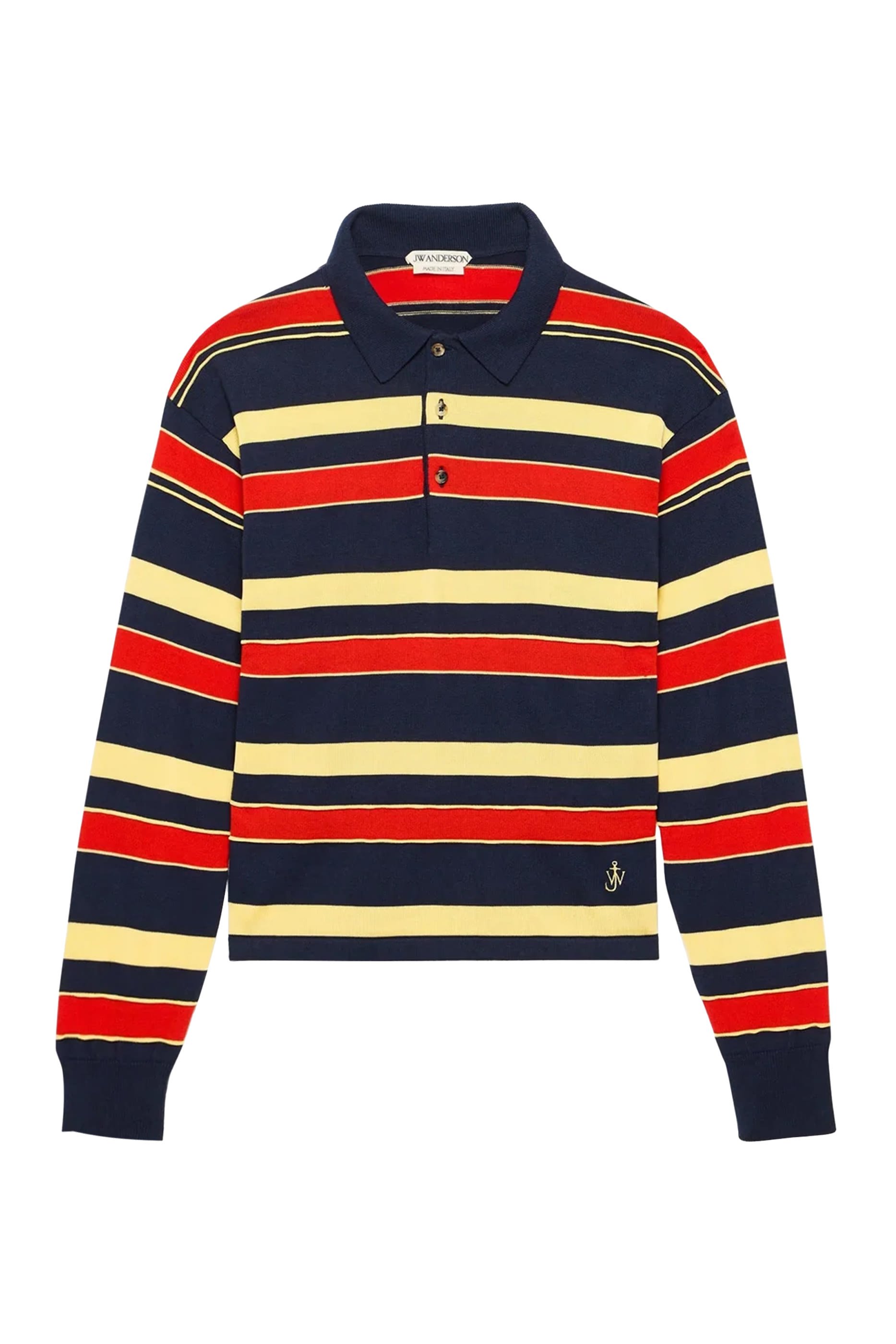  Knitted Striped Rugby Polo