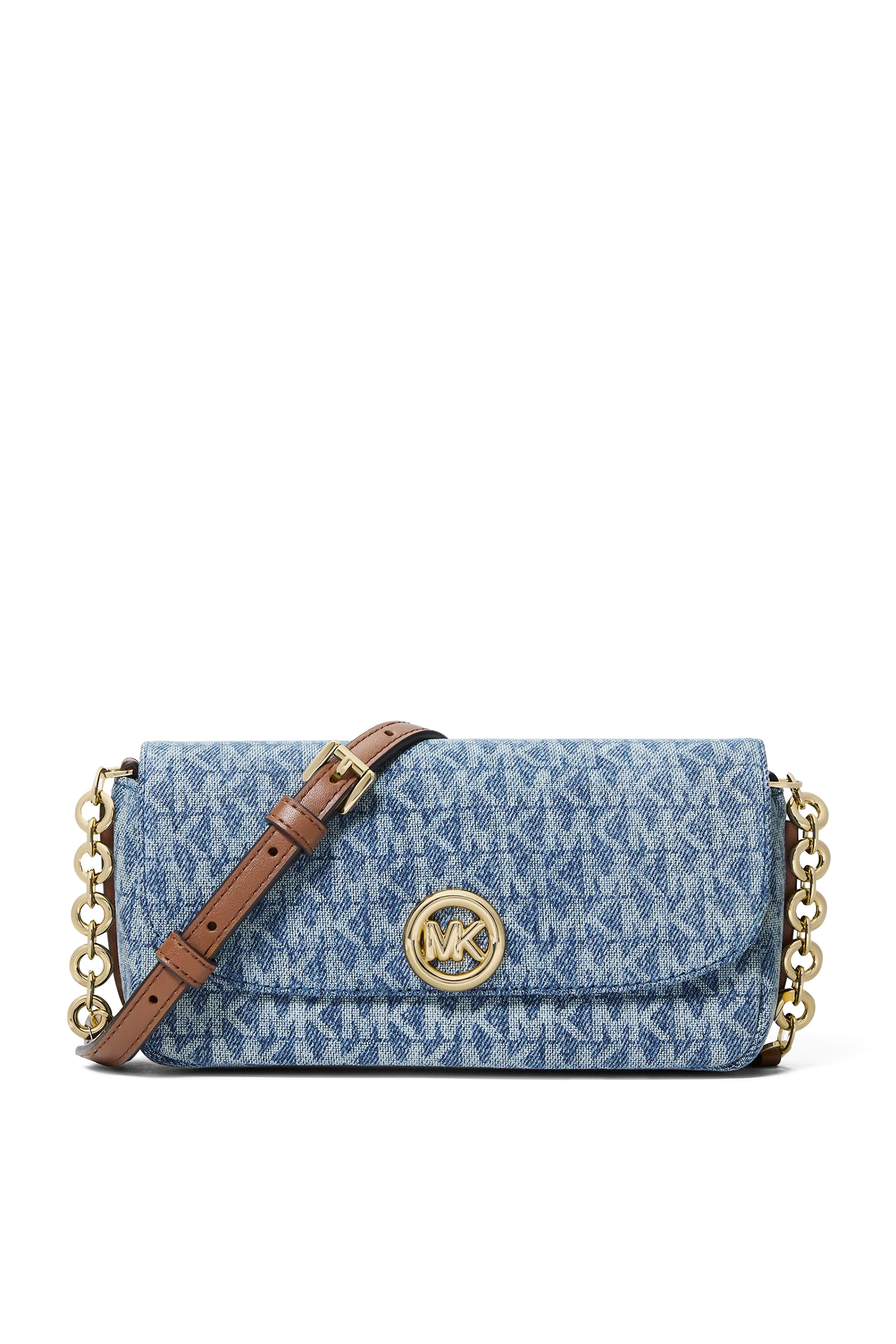 Nolita Small Logo Jacquard Denim Crossbody Bag