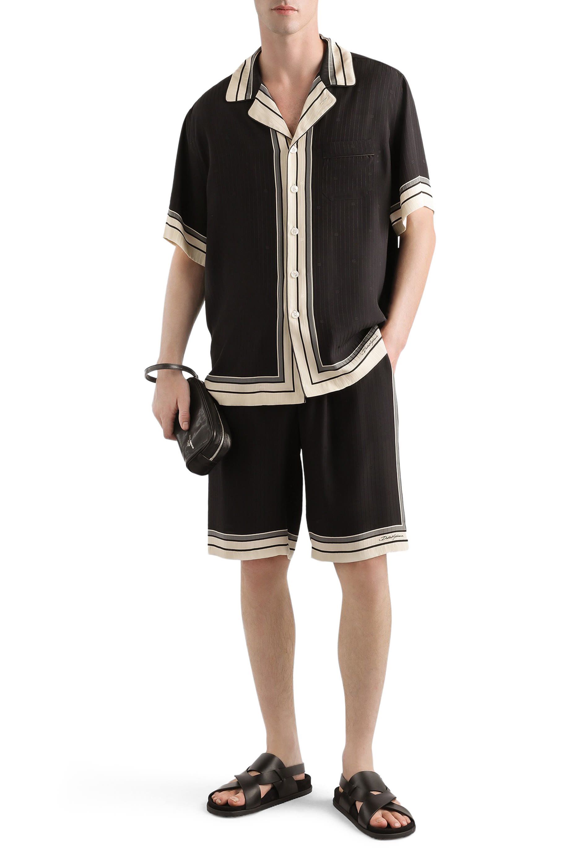 Logo & Stripe Hawaii Shirt