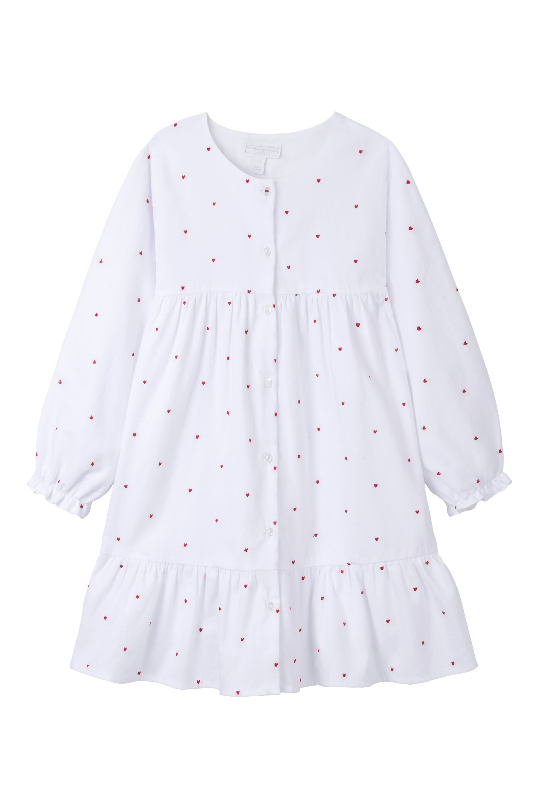 Kids Heart Embroidered Organic Cotton Romper