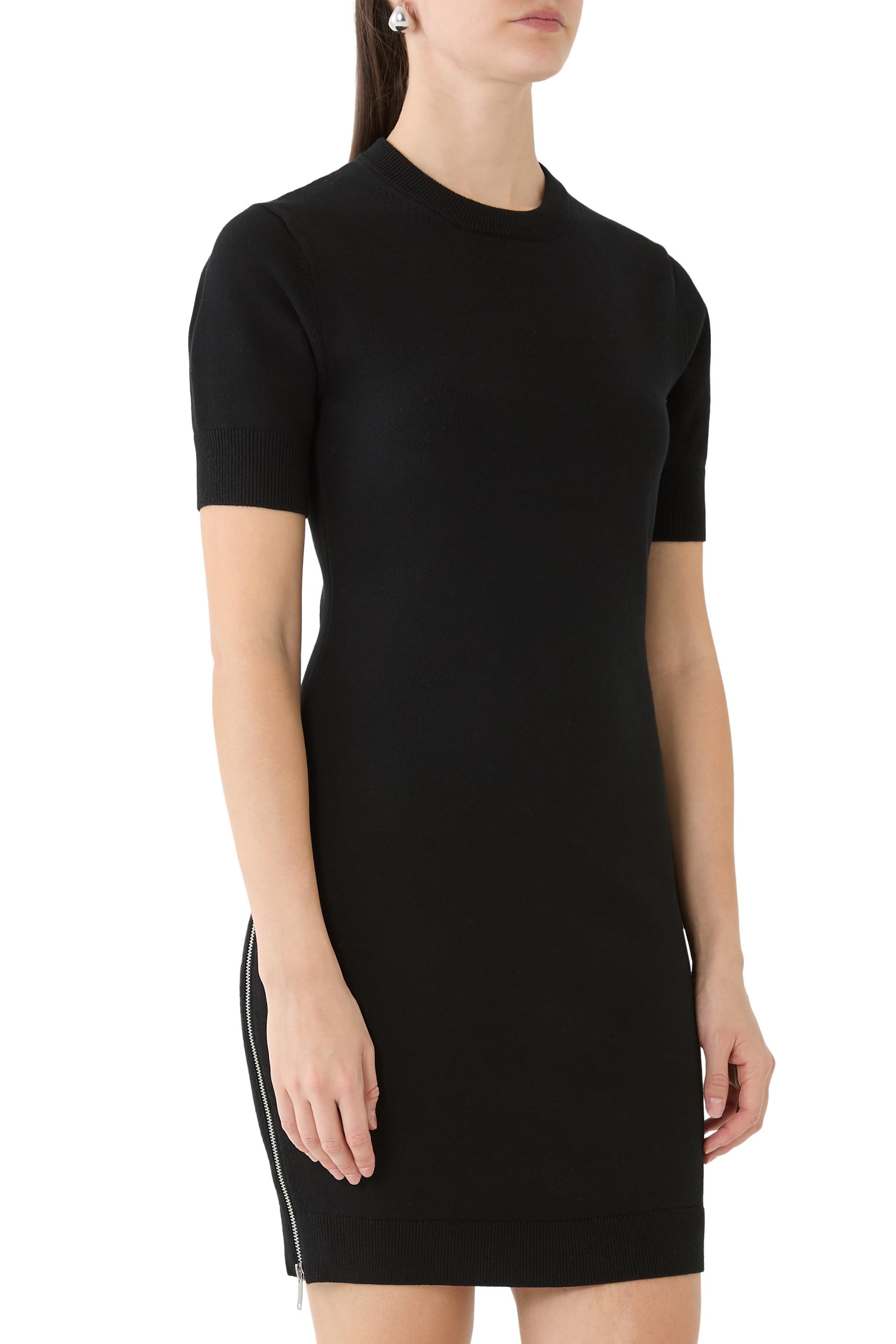 Mini Combo Dress With Side Zips