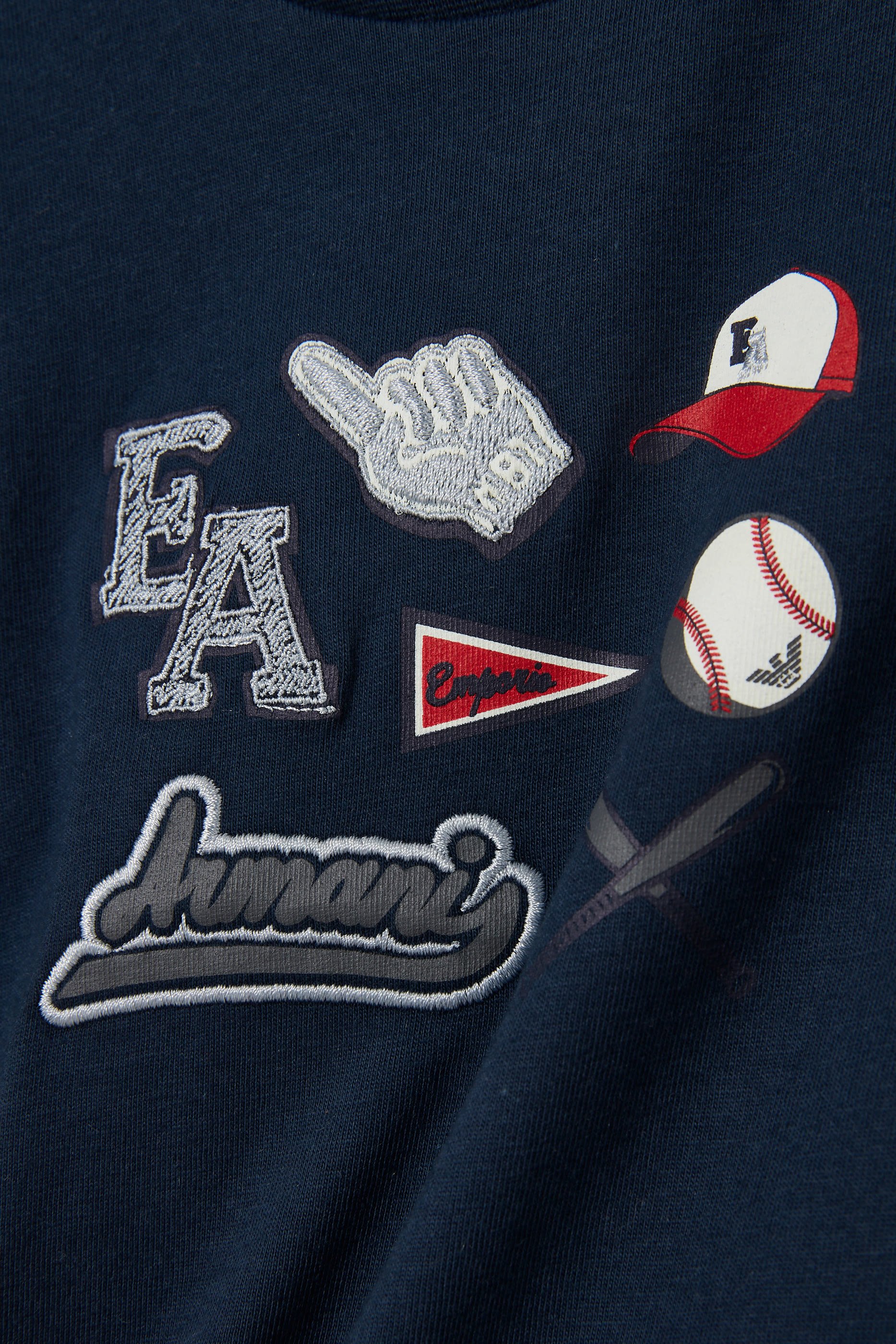 Kids Baseball Embroidery T-Shirt