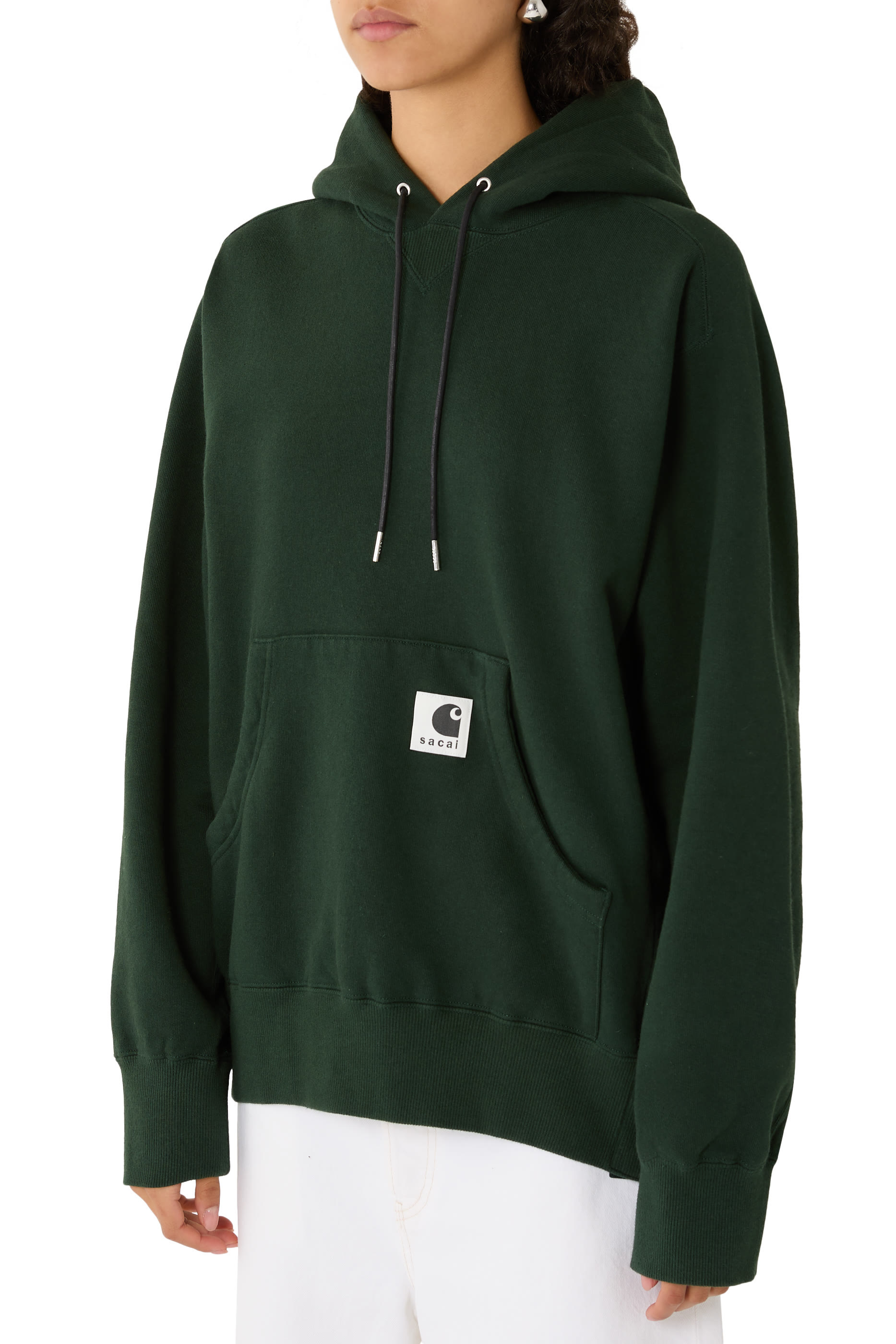 X Logo Cotton Jersey Hoodie