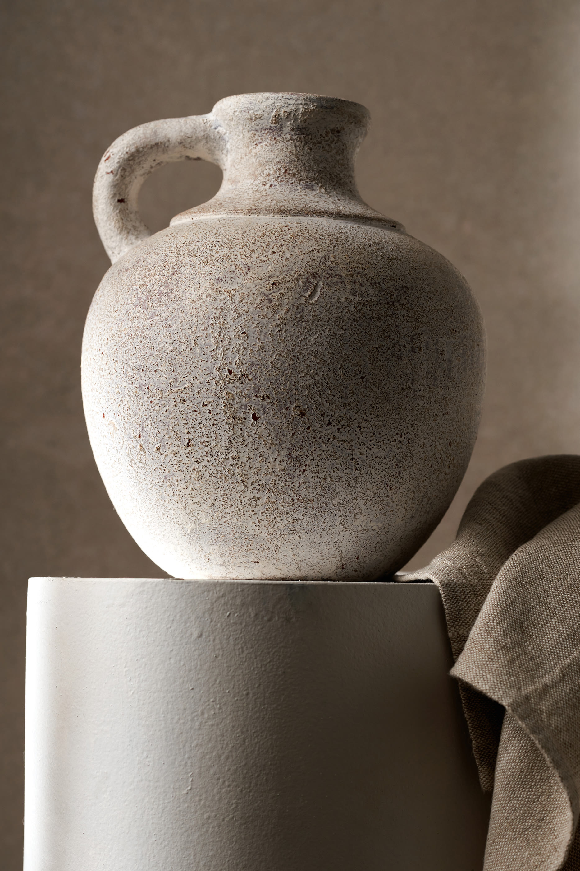 Arley Whitewashed Terracotta Jug