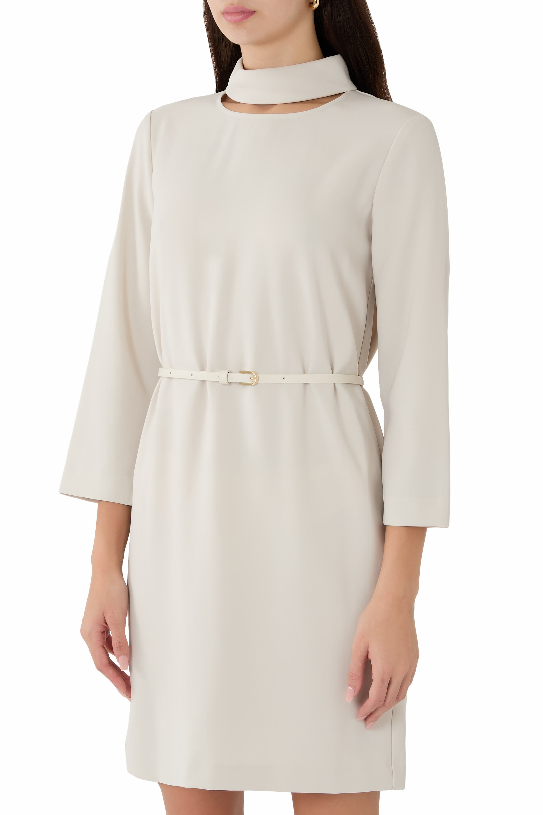 Neck-Strap Long Sleeves Dress