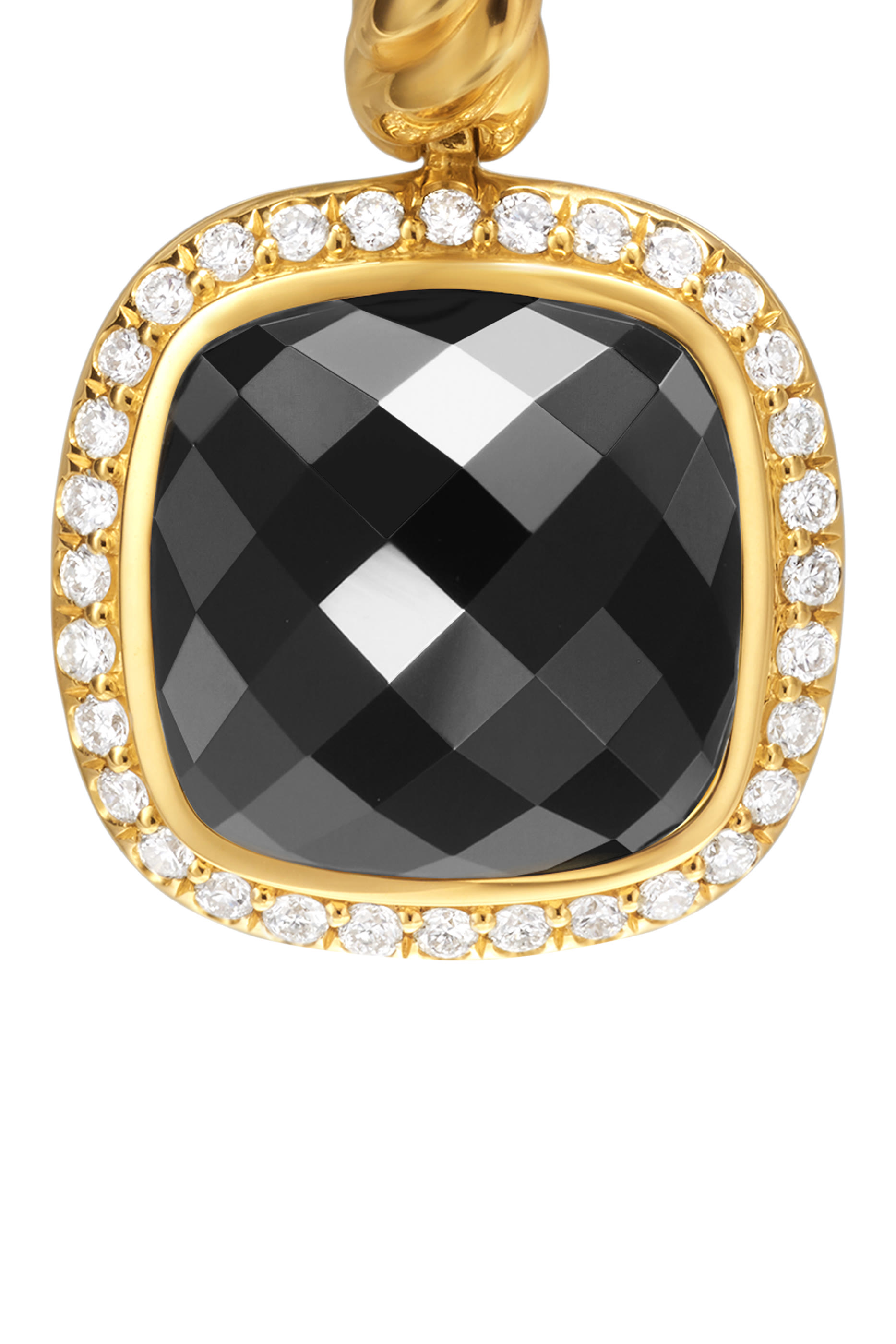 Albion® Drop Earrings, : 18K Yellow Gold with Black Onyx & Diamonds