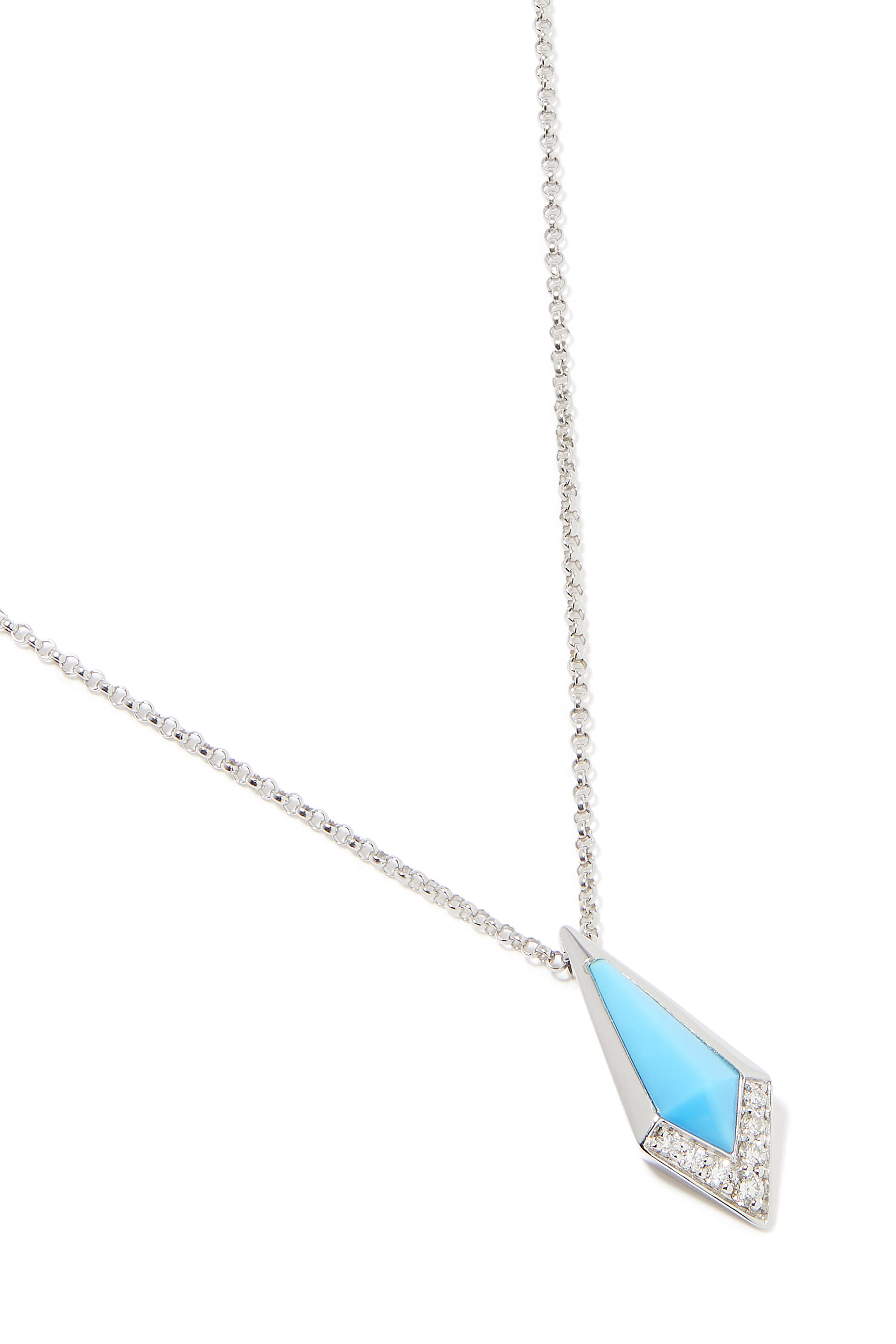 Junonia Necklace, 18k White Gold